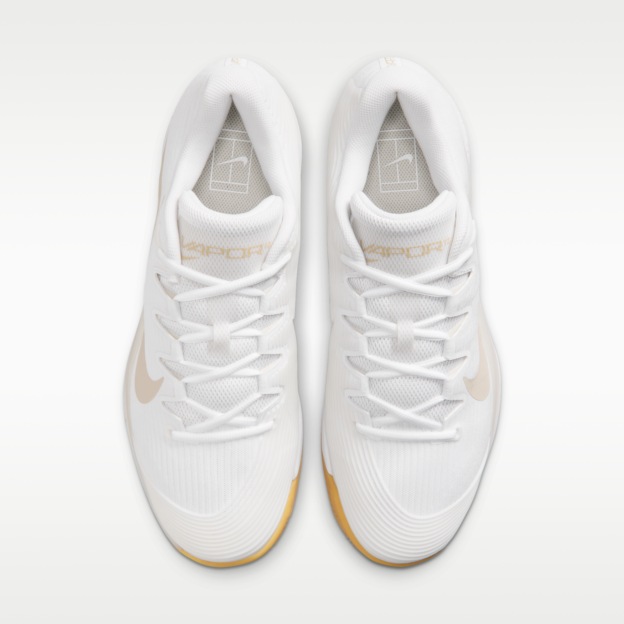 Nike Vapor 12 - Λευκό/Summit White/Linen/Light Orewood Brown - 4