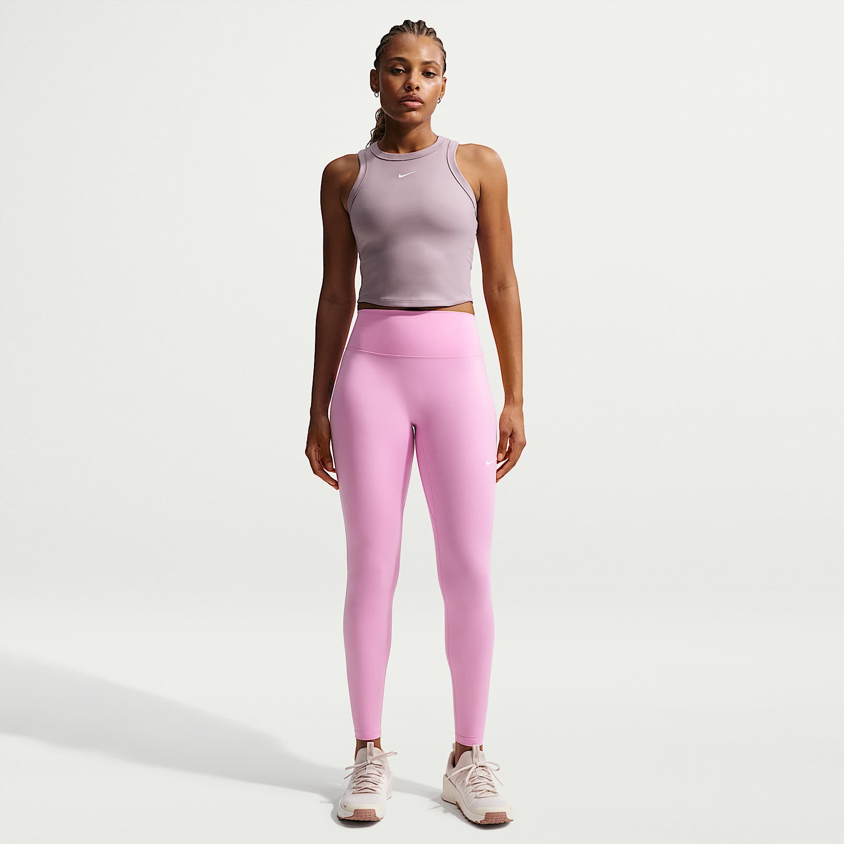 Nike One mit nahtloser Vorderseite - Nike One Leggings in voller Länge mit nahtloser Vorderseite und hohem Bund (Damen)