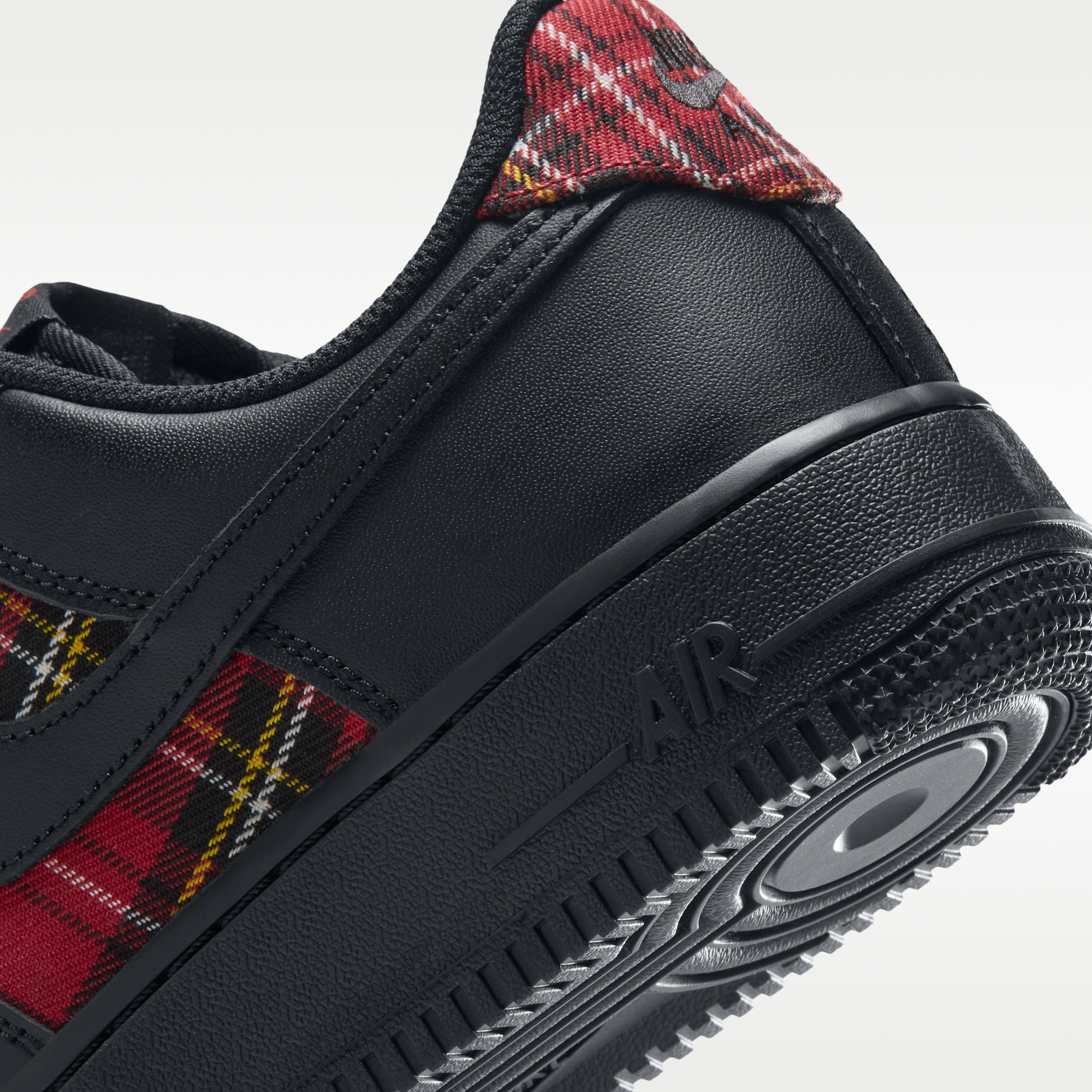 Nike Air Force 1 '07 "Plaid" - Μαύρο/Tough Red/Λευκό/Μαύρο - 8