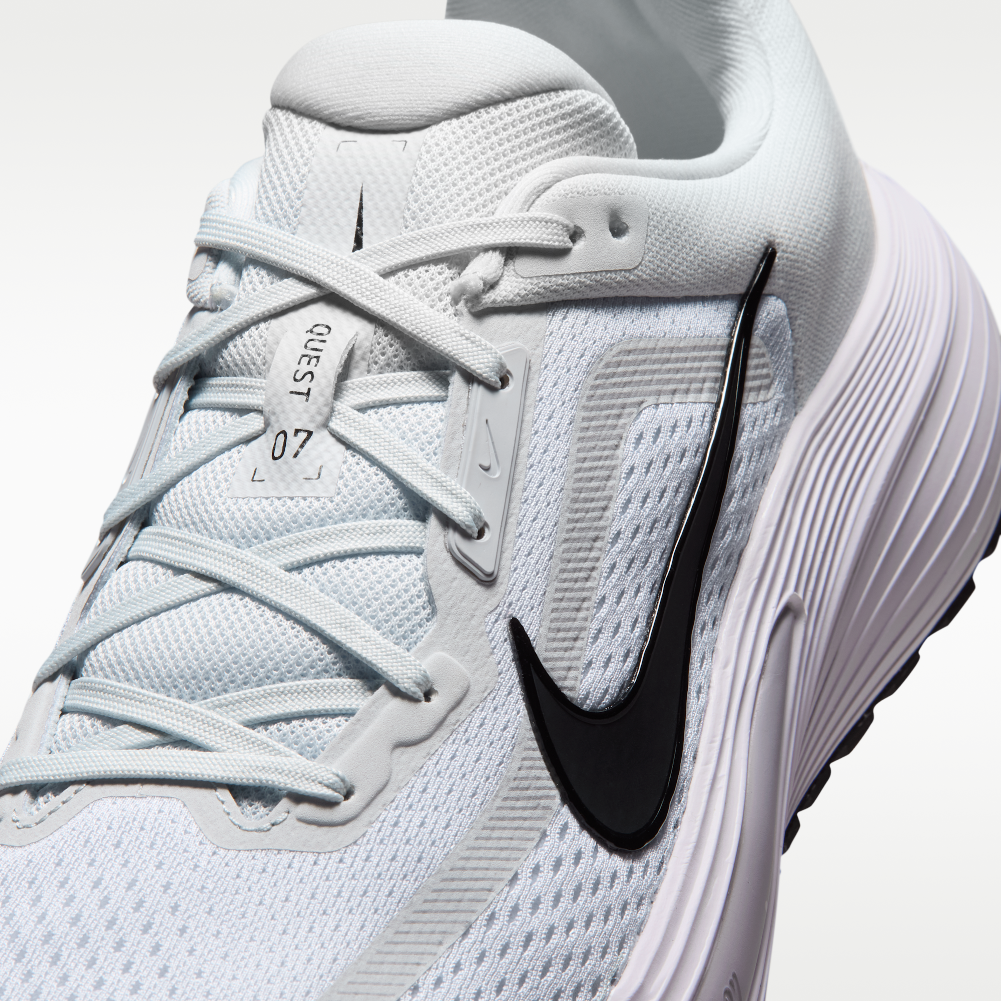 Nike Quest 7 - Pure Platinum/Λευκό/Wolf Grey/Μαύρο - 7