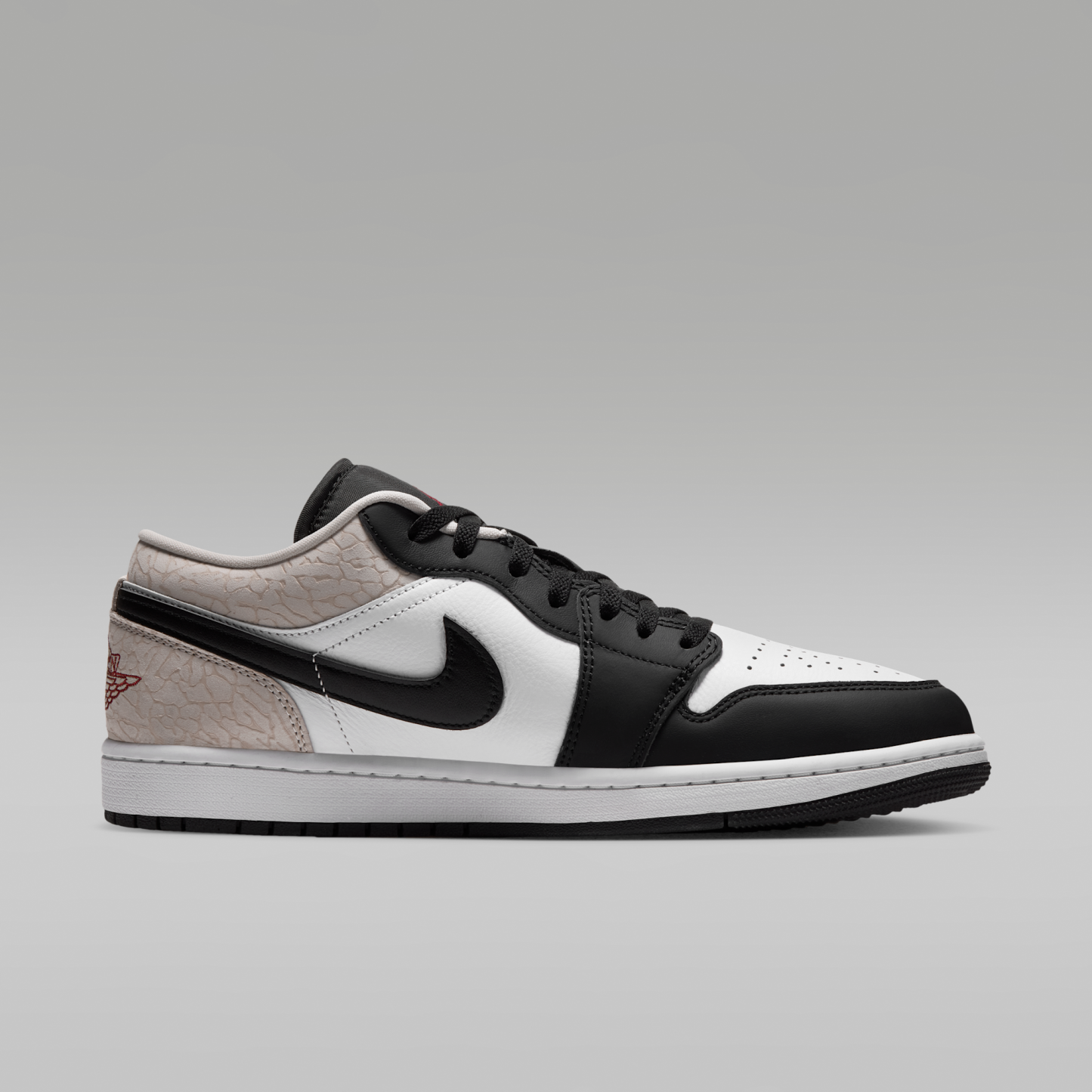 Air Jordan 1 Low SE - Μαύρο/Λευκό/Light Orewood Brown/Team Red - 3