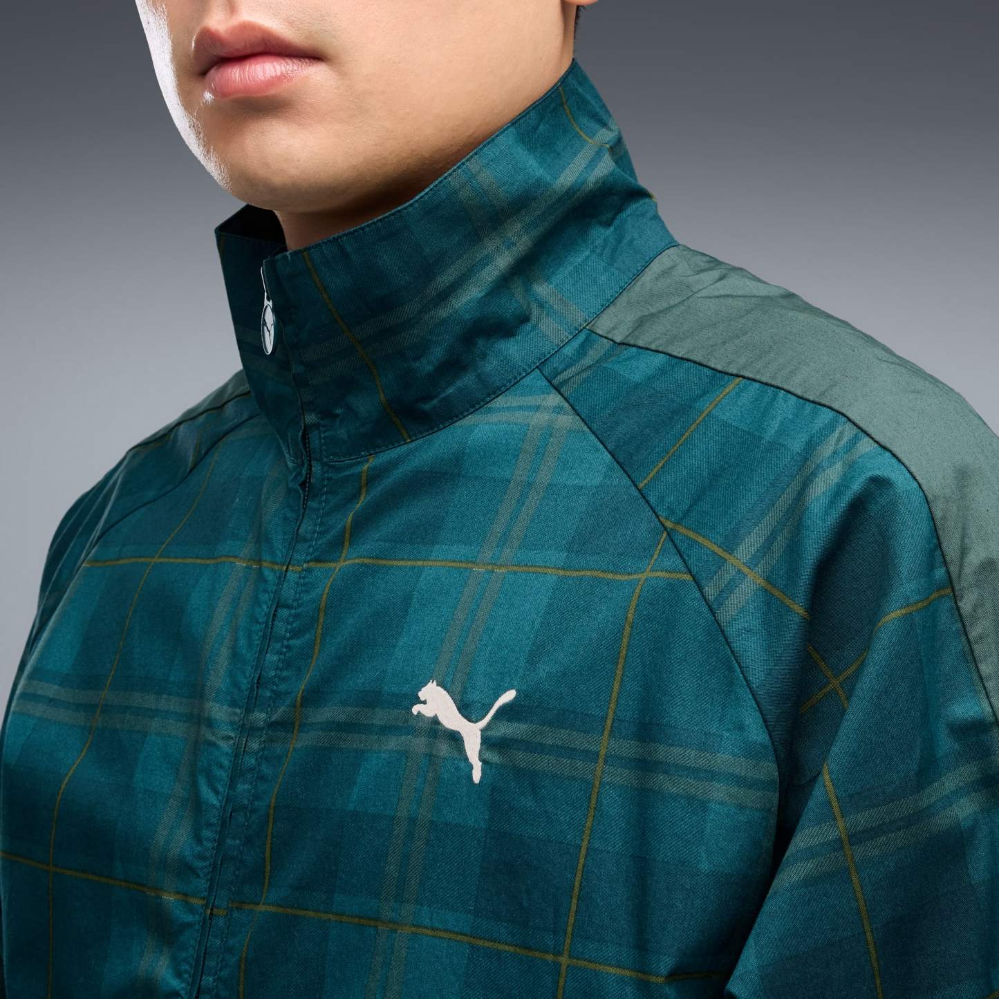 T7 Relaxed Tartan Trainingsjacke Herren - Midnight Petrol