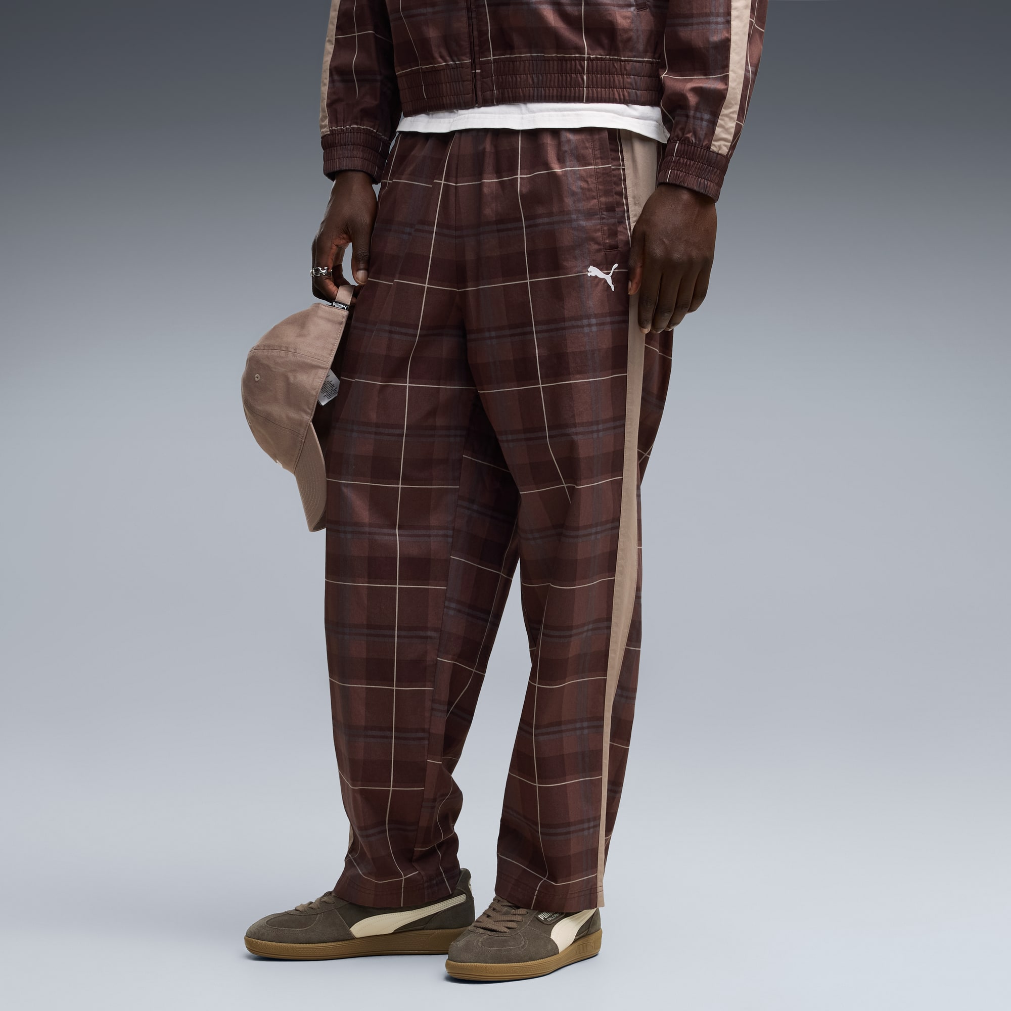 T7 Relaxed Tartan Trainingshose Herren - Chocolate Fondue
