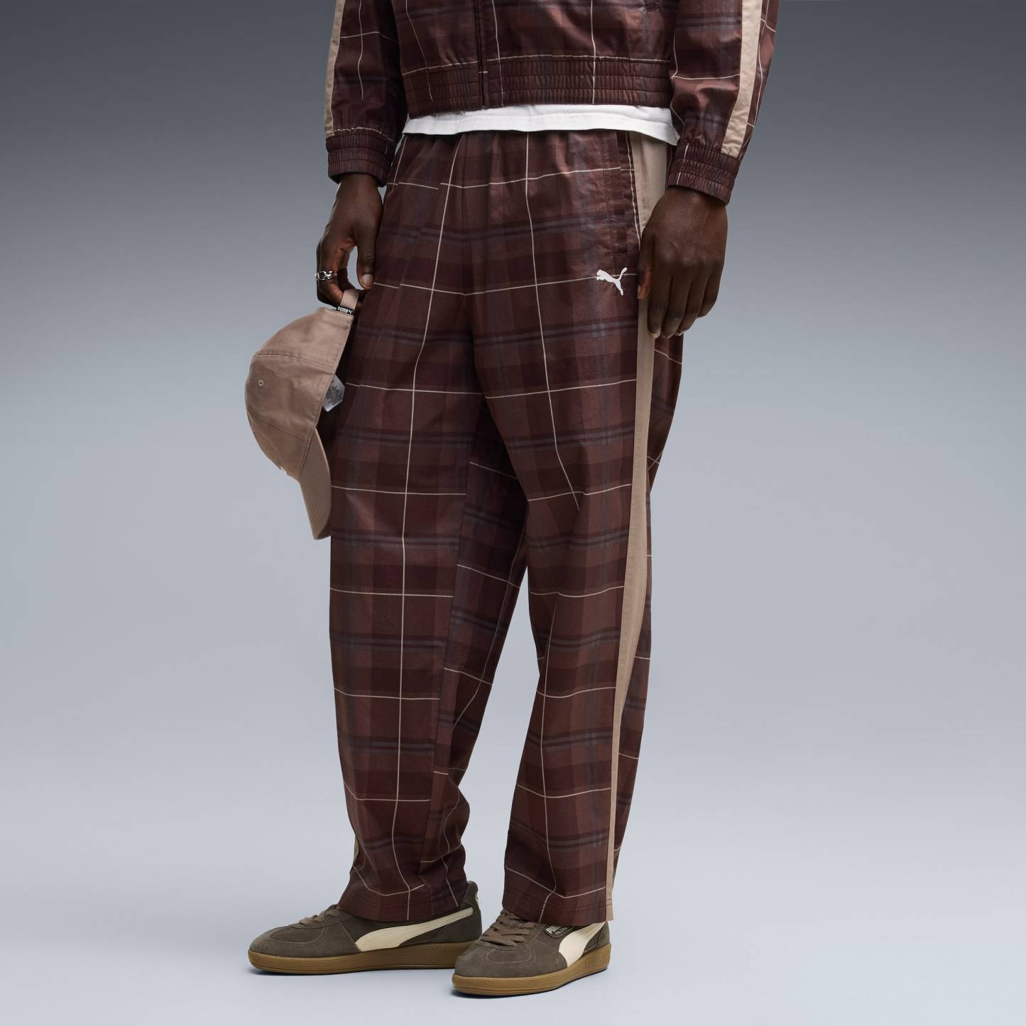 T7 Relaxed Tartan Trainingshose Herren - Chocolate Fondue