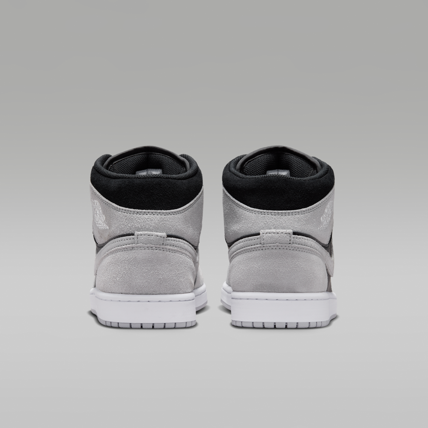 Air Jordan 1 Mid - Light Smoke Grey/Μαύρο/Λευκό - 6