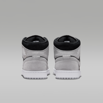 Air Jordan 1 Mid - Light Smoke Grey/Μαύρο/Λευκό - 6