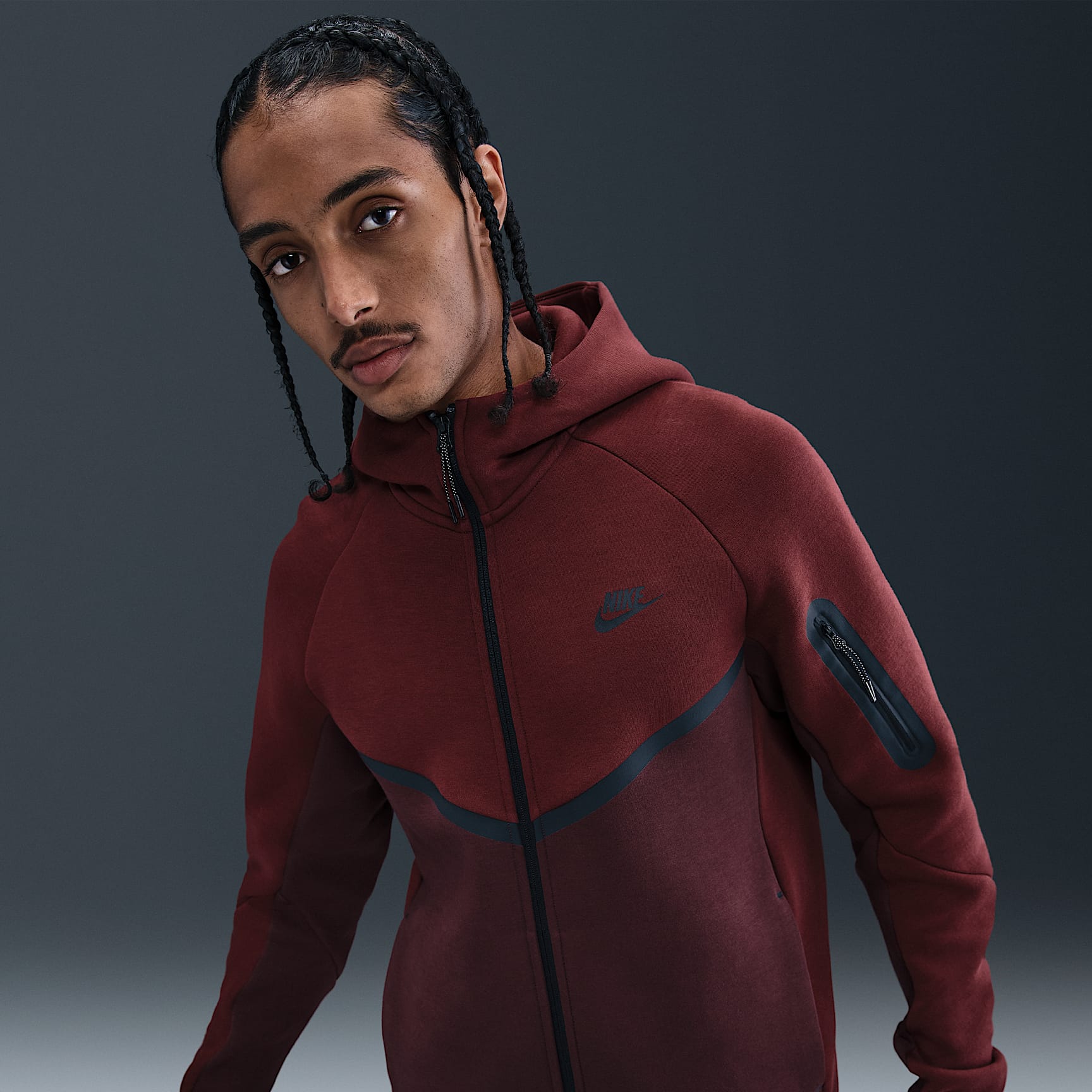 Nike Tech - Nike Tech Windrunner-Jacke aus Fleece mit durchgehendem Reißverschluss (Herren)