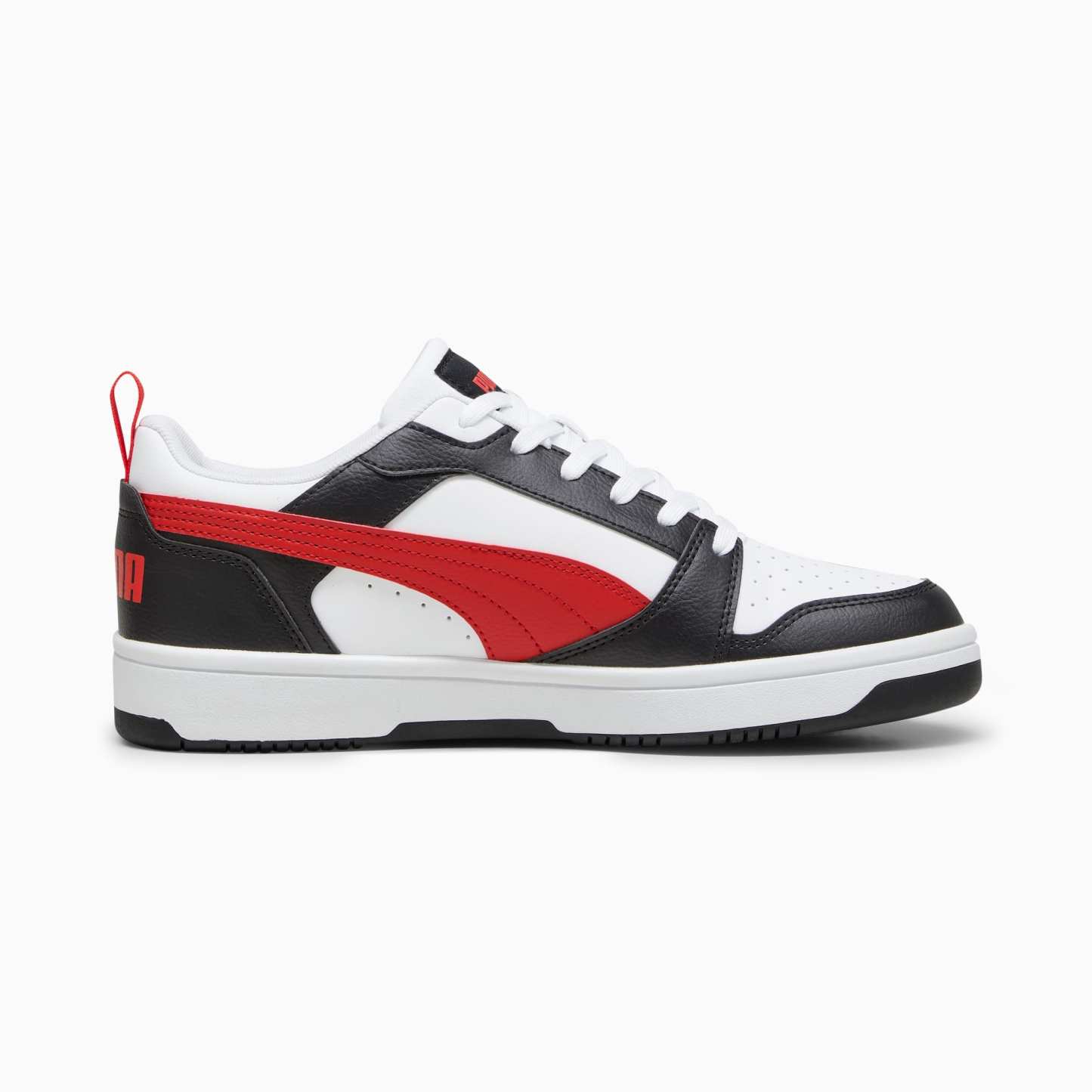 Rebound V6 Low Sneakers - PUMA White-For All Time Red-PUMA Black