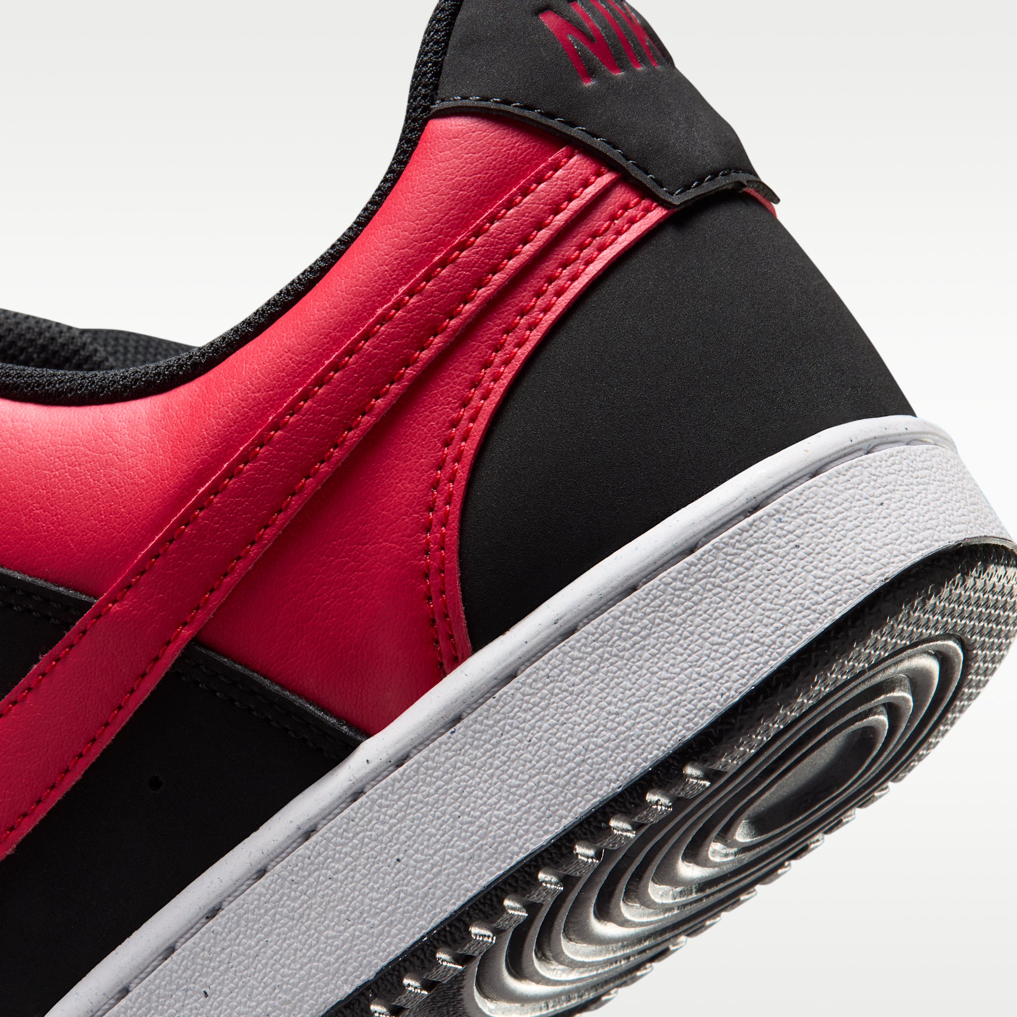 Nike Court Vision Low - Μαύρο/University Red/Λευκό/University Red - 8