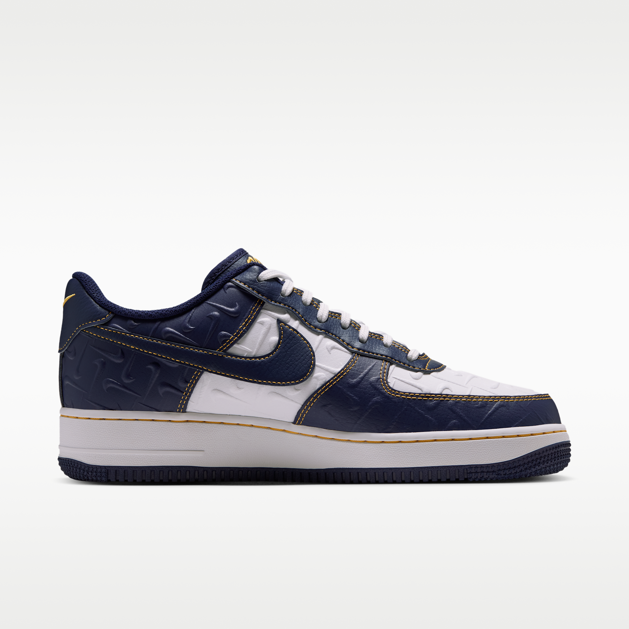 Nike Air Force 1 '07 - Summit White/Yellow Ochre/Midnight Navy - 3