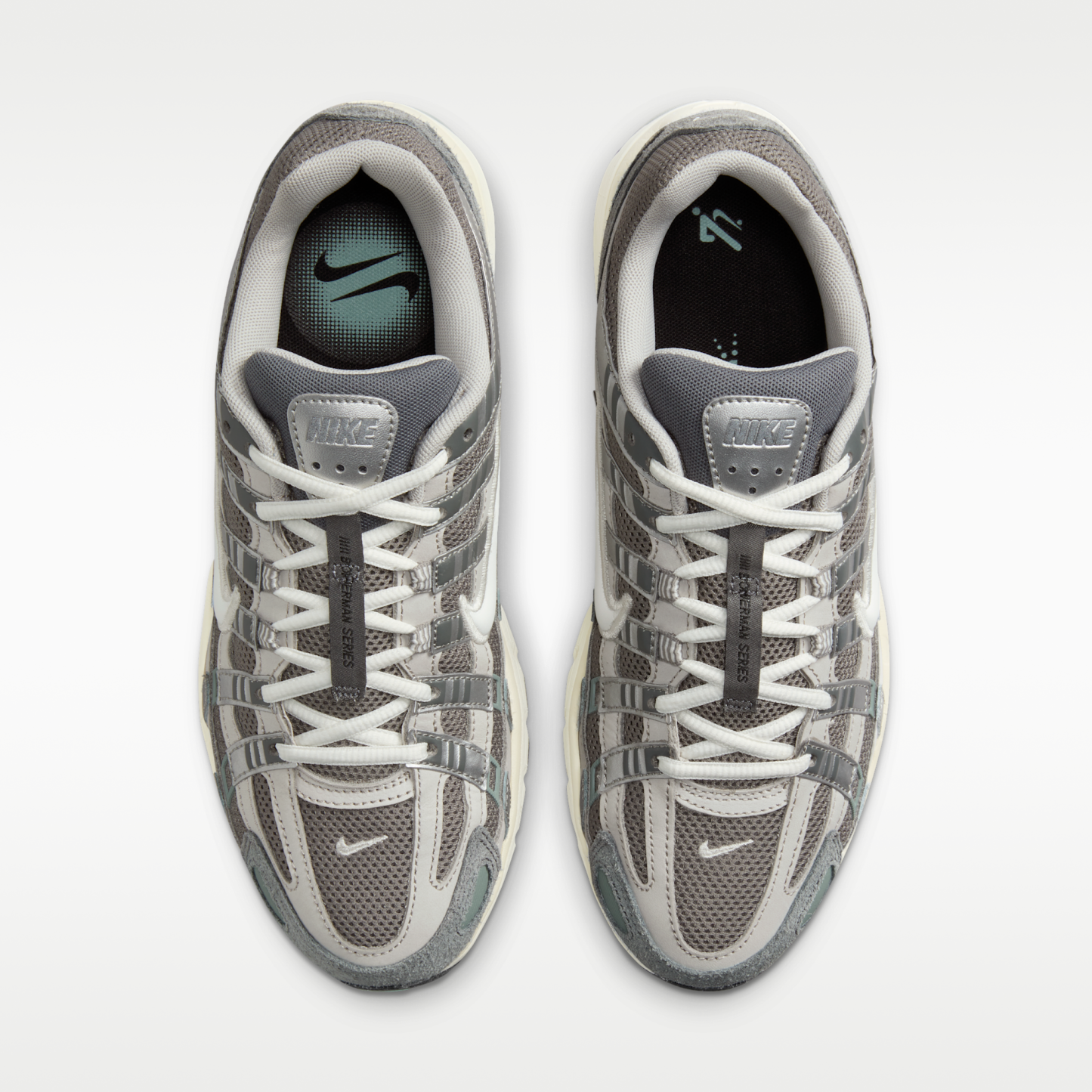Nike P-6000 - Flat Pewter/Light Iron Ore/Metallic Silver/Λευκό - 4