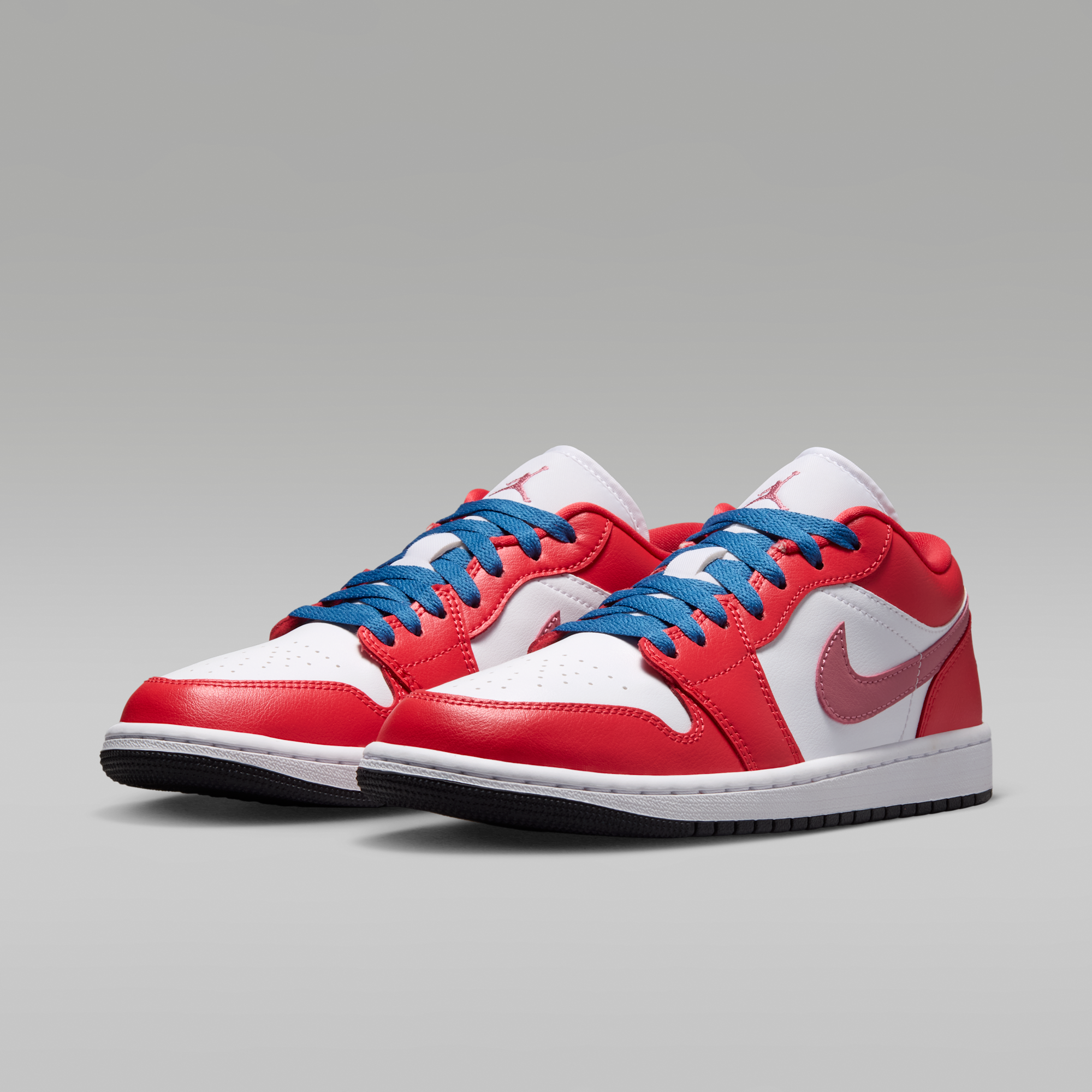 Air Jordan 1 Low - Track Red/Λευκό/Desert Berry/True Blue - 5