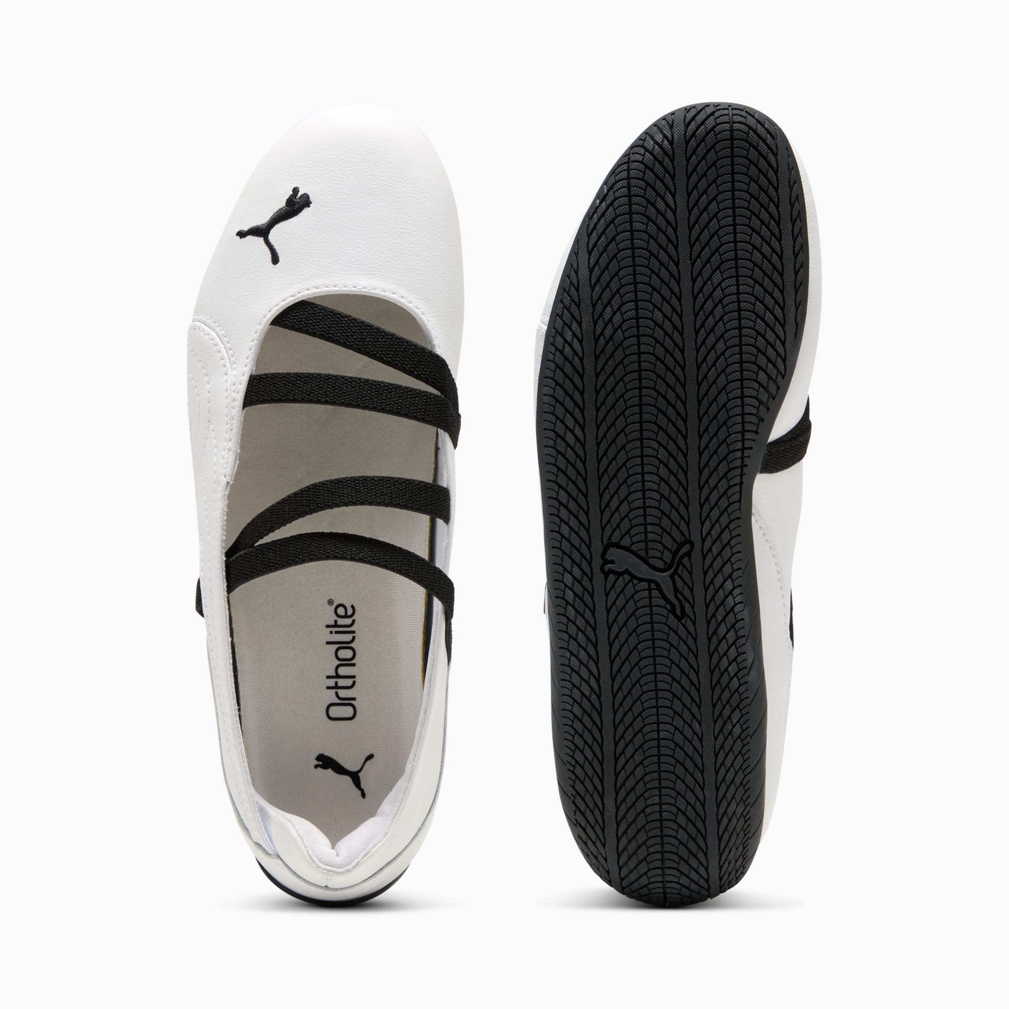 Speedcat Ballet Lederschuhe Damen - PUMA White-PUMA White-PUMA Black