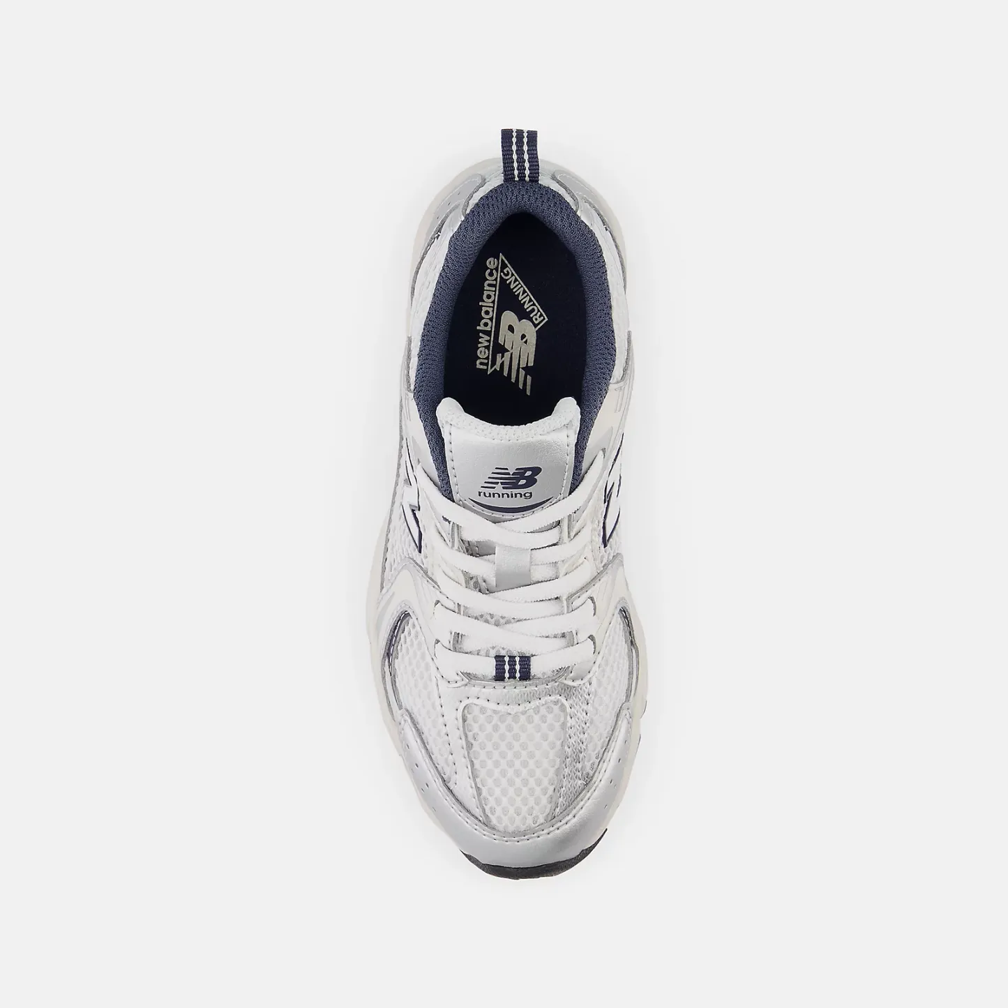 New Balance 530 BUNGEE LACE - SUMMER FOG con NIMBUS CLOUD y NB Navy - PZ530KA
