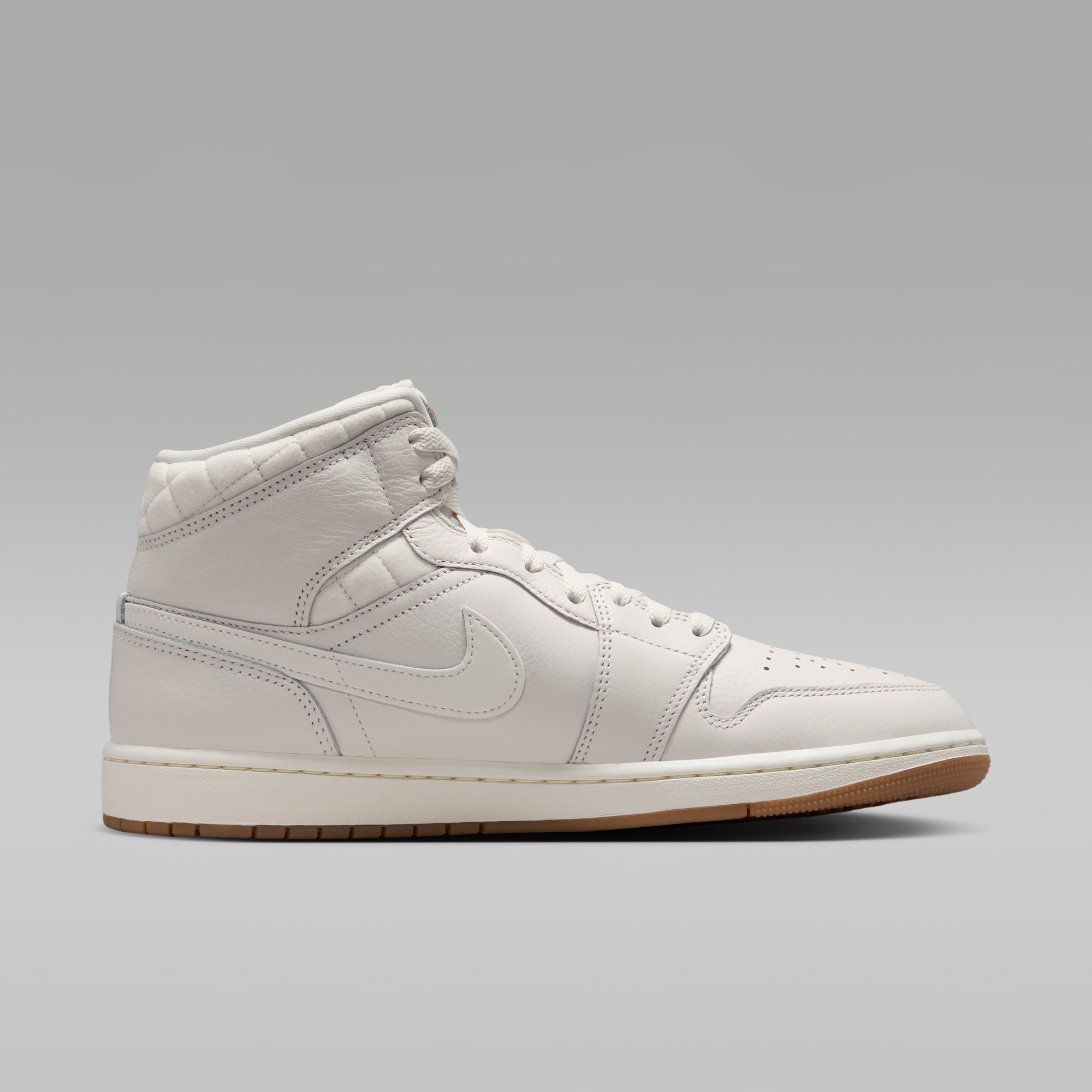 Air Jordan 1 Mid SE - Phantom/Gum Dark Brown/University Red/Sail - 3