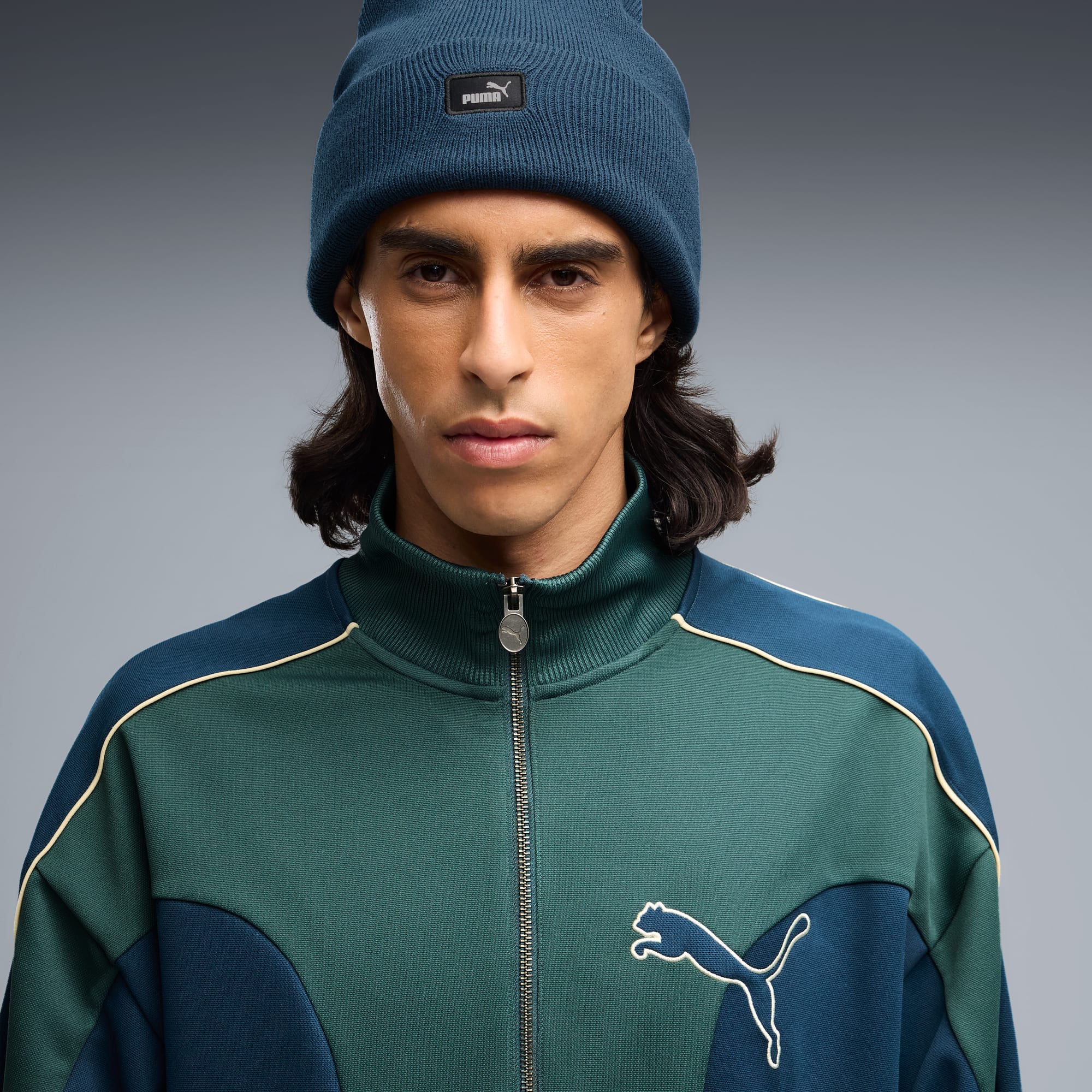 T7 Love Of The Cat Relaxed Trainingsjacke Herren - Midnight Petrol-Herb Garden