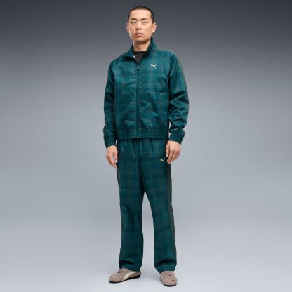 T7 Relaxed Tartan Trainingsjacke Herren - Midnight Petrol