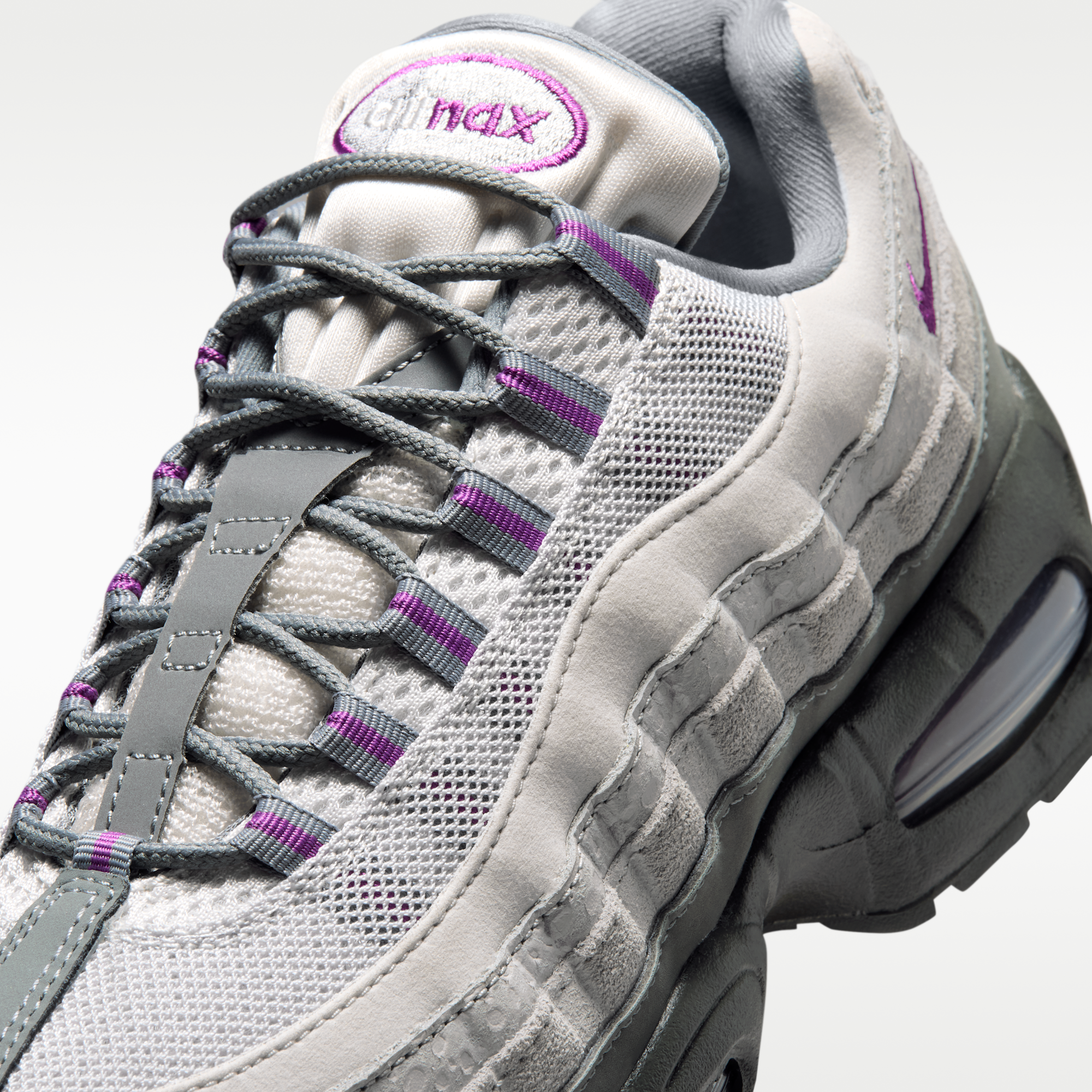 Nike Air Max 95 Big Bubble - Cool Grey/Light Smoke Grey/Vast Grey/Bold Berry - 7