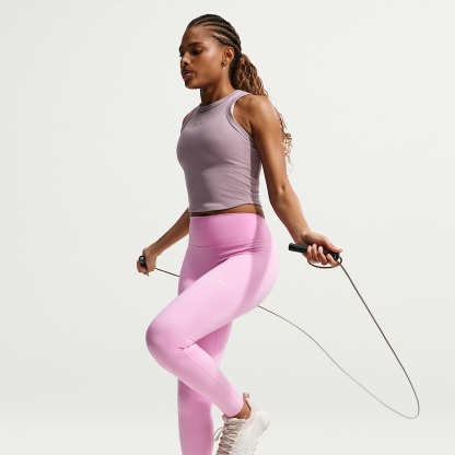 Nike One mit nahtloser Vorderseite - Nike One Leggings in voller Länge mit nahtloser Vorderseite und hohem Bund (Damen)