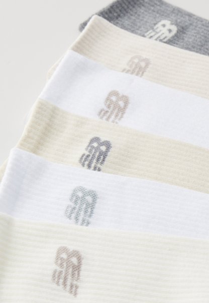 New Balance SEASONAL CREW UNISEX 6 PACK - Calcetines - beige/white
