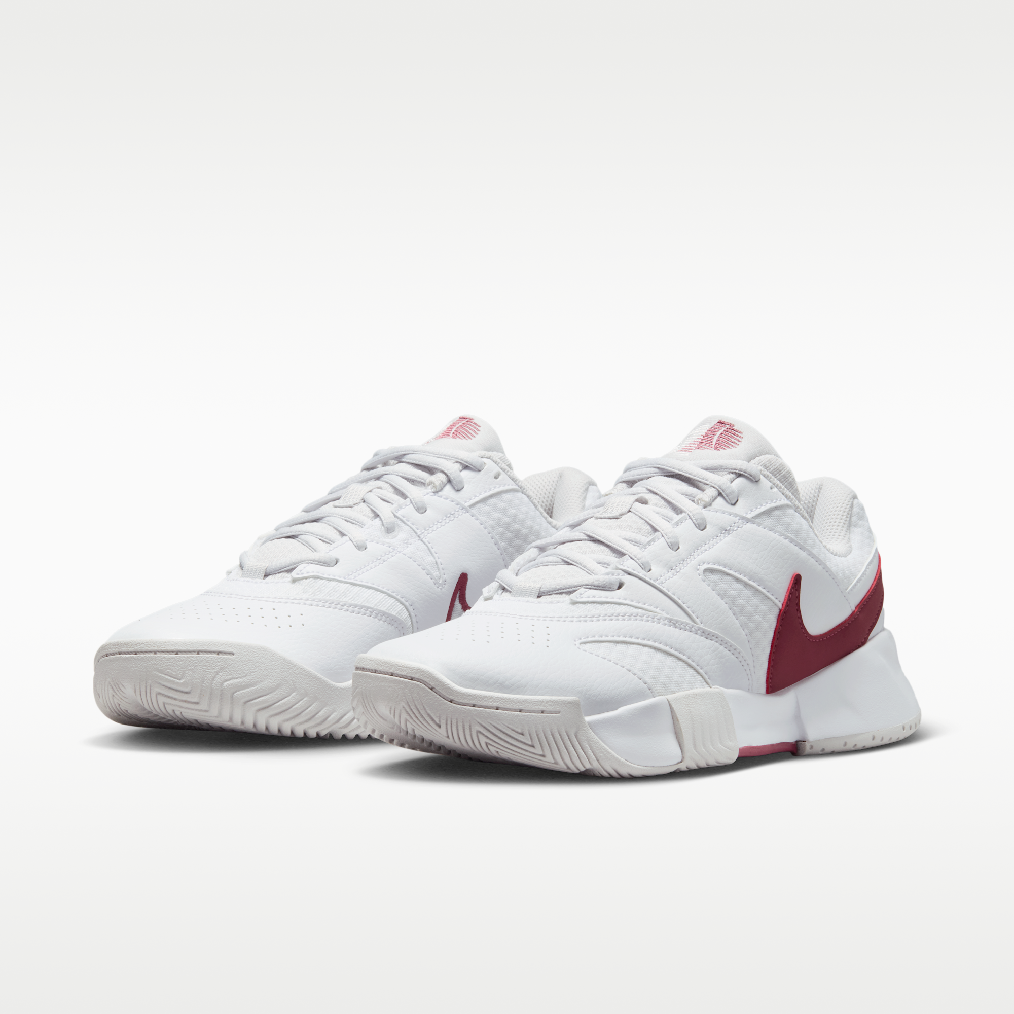 NikeCourt Lite 4 - Λευκό/Vast Grey/Pink Smoke - 5
