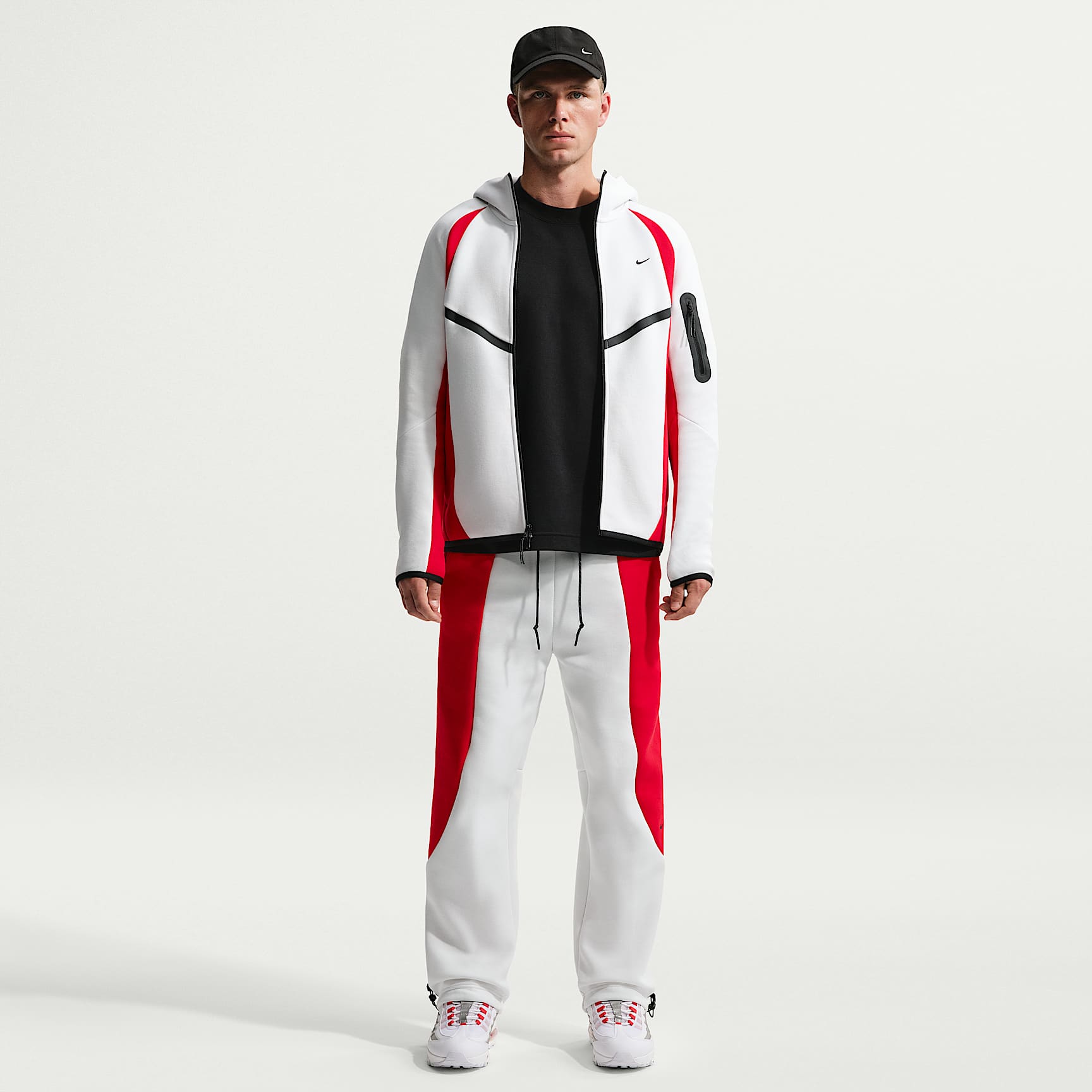 Nike Tech - Nike Tech Windrunner-Fleecejacke mit durchgehendem Reißverschluss und Color-Block-Design (Herren)