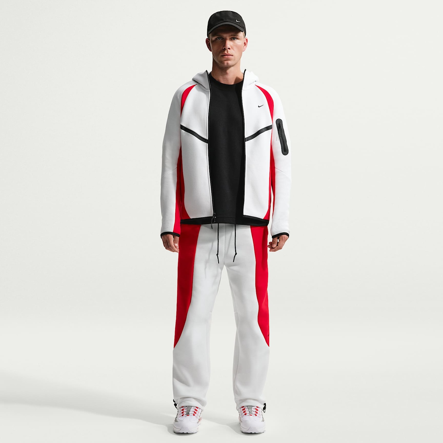 Nike Tech - Nike Tech Windrunner-Fleecejacke mit durchgehendem Reißverschluss und Color-Block-Design (Herren)