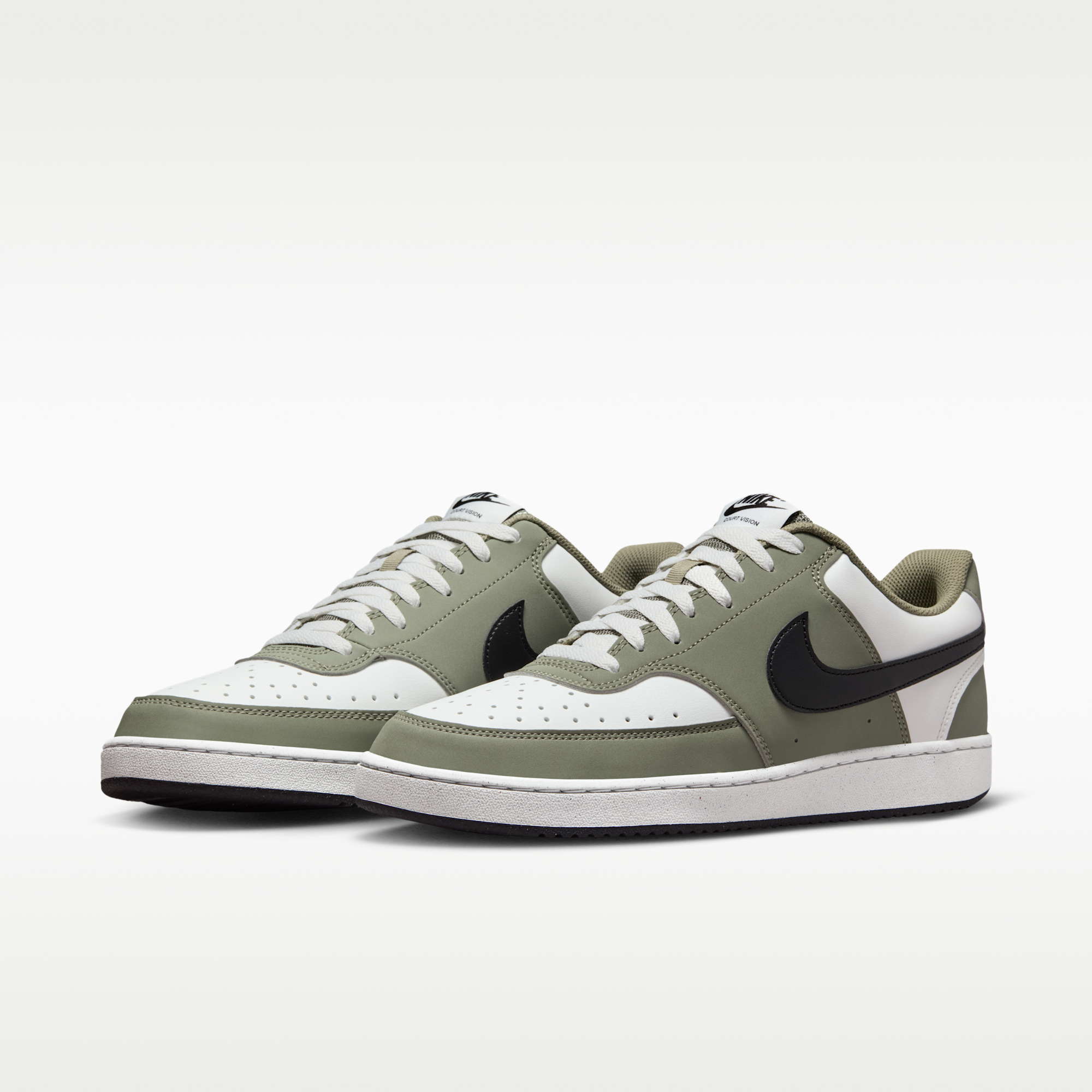 Nike Court Vision Low - Summit White/Silver Sage/Μαύρο - 5