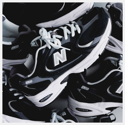 New Balance 530 - BLACK con MAGNET y Silver Metallic - MR530CC