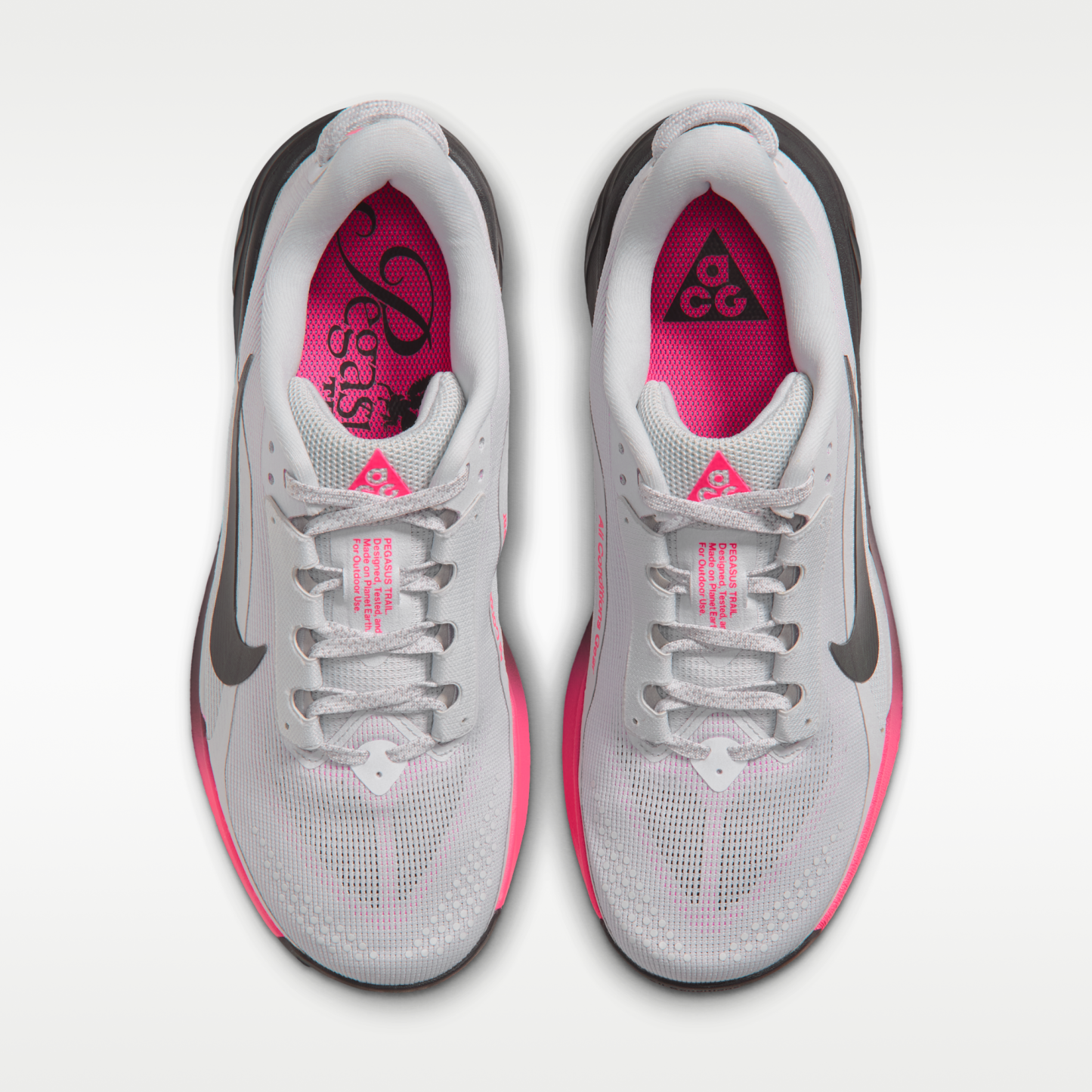 Nike ACG Pegasus Trail - Pure Platinum/Hyper Pink/Hyper Pink/Μαύρο - 4