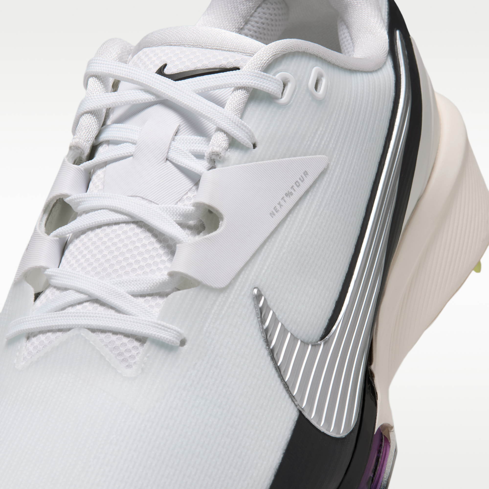 Nike NEXT% TOUR 3 - Λευκό/Action Grape/Μαύρο/Metallic Silver - 8