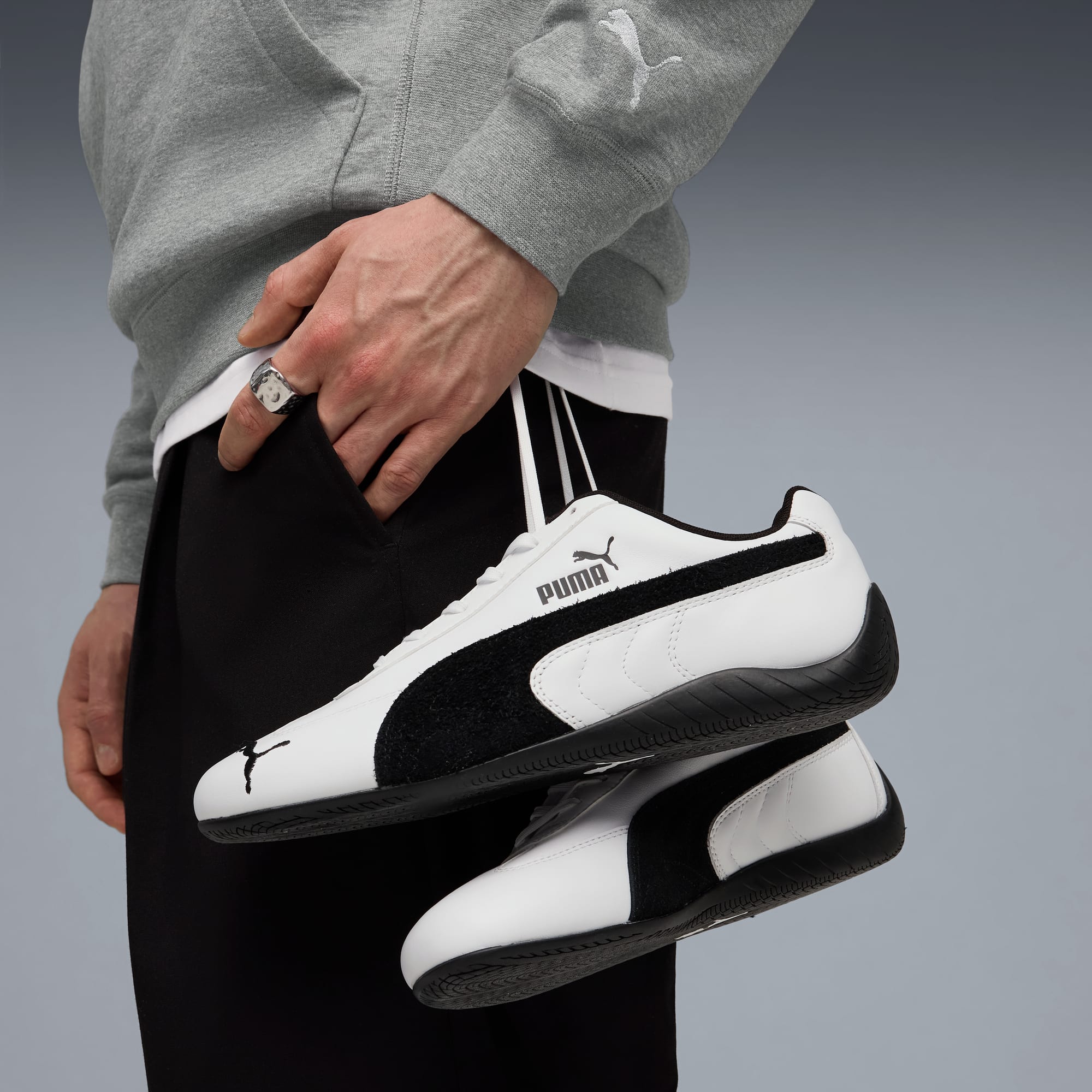 Speedcat Leather Sneakers Unisex - PUMA White-PUMA Black