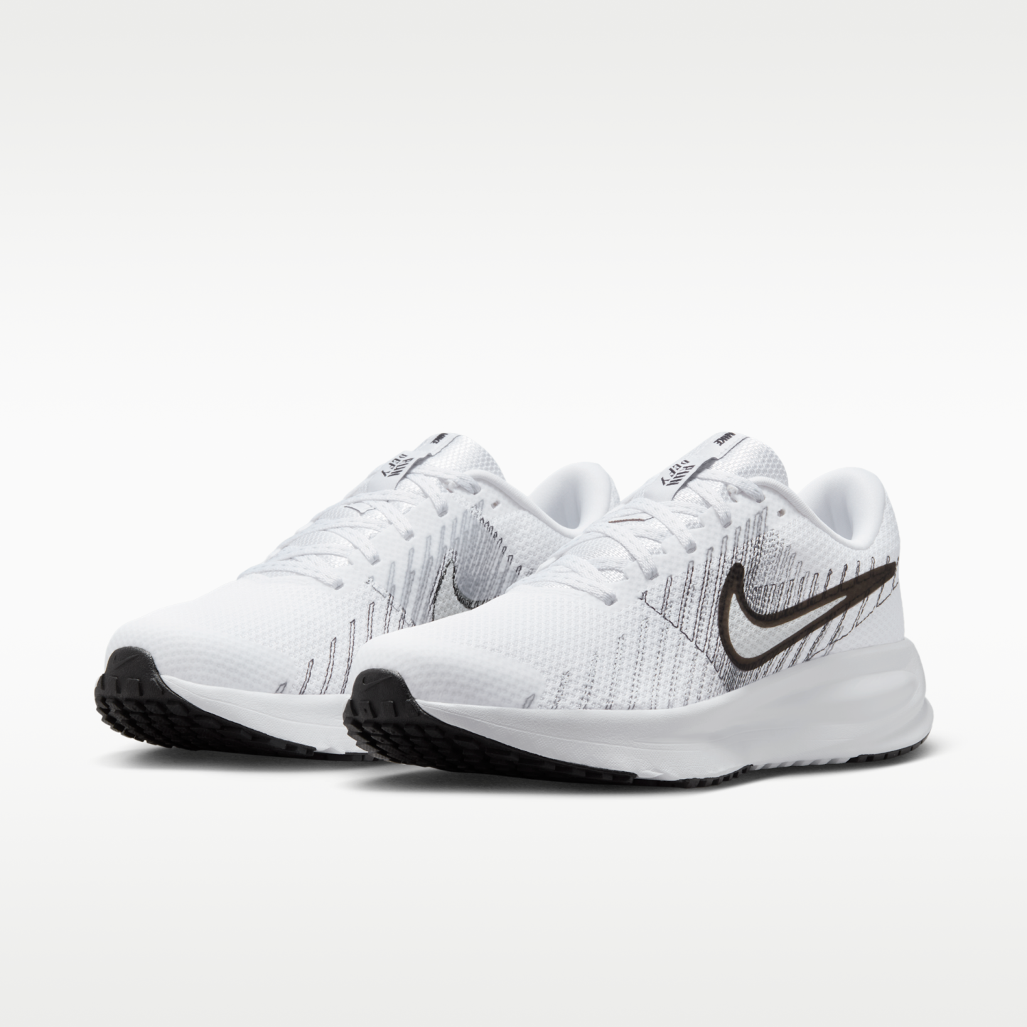 Nike Run Defy - Λευκό/Smoke Grey/Μαύρο - 5