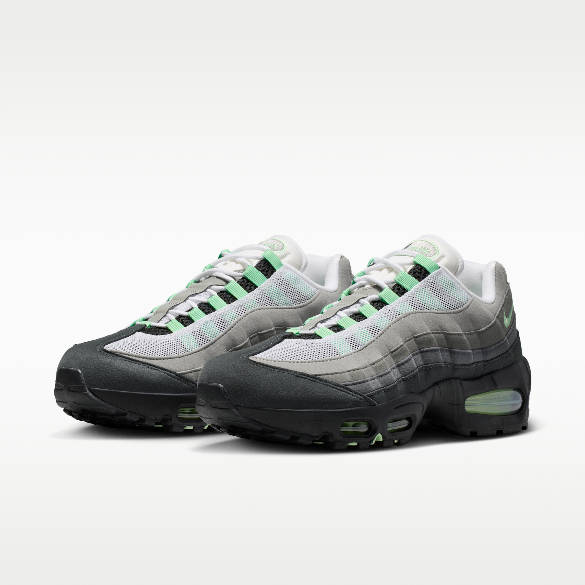 Nike Air Max 95 Big Bubble - Μαύρο/Λευκό/Medium Grey/Fresh Mint - 5