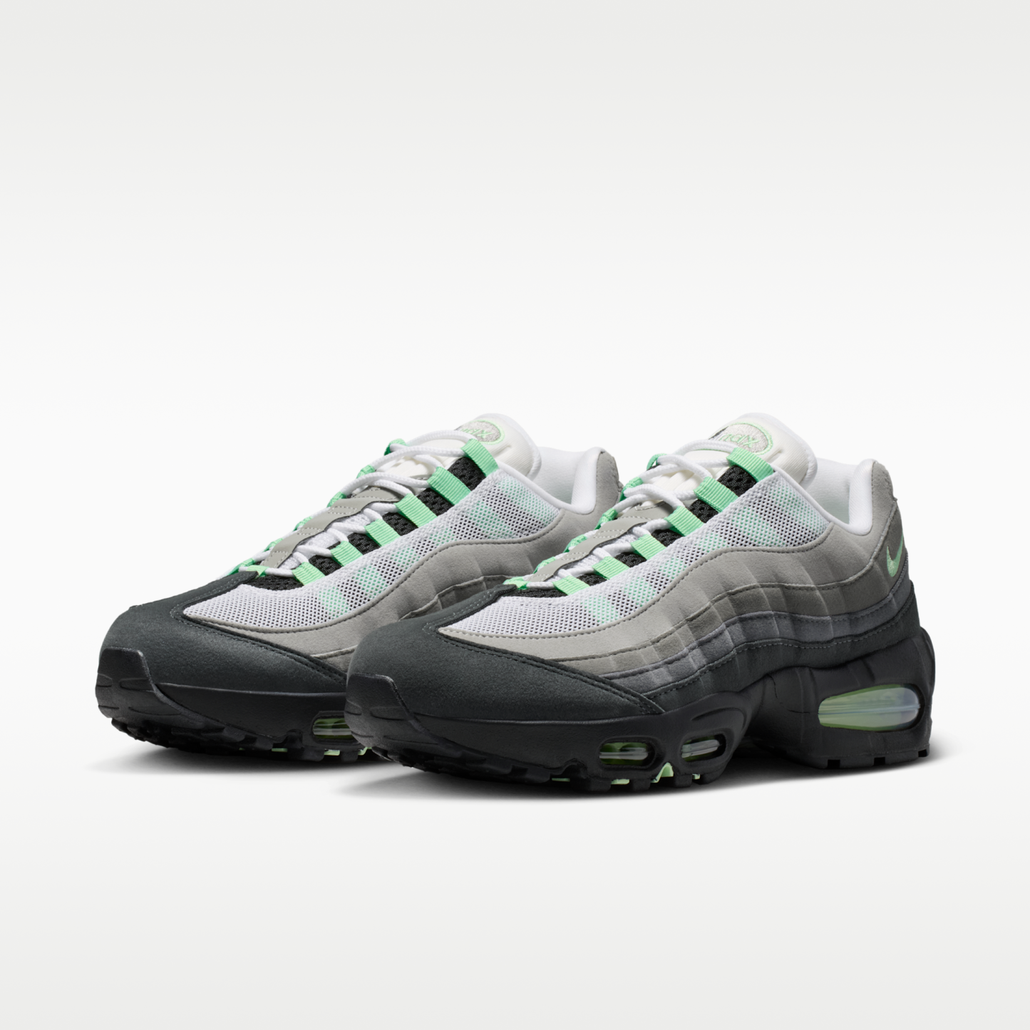 Nike Air Max 95 Big Bubble - Μαύρο/Λευκό/Medium Grey/Fresh Mint - 5