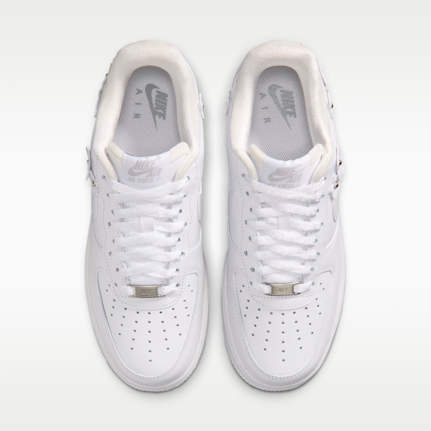 Nike Air Force 1 '07 "Florette" - Λευκό/Wolf Grey/Metallic Silver/Λευκό - 4
