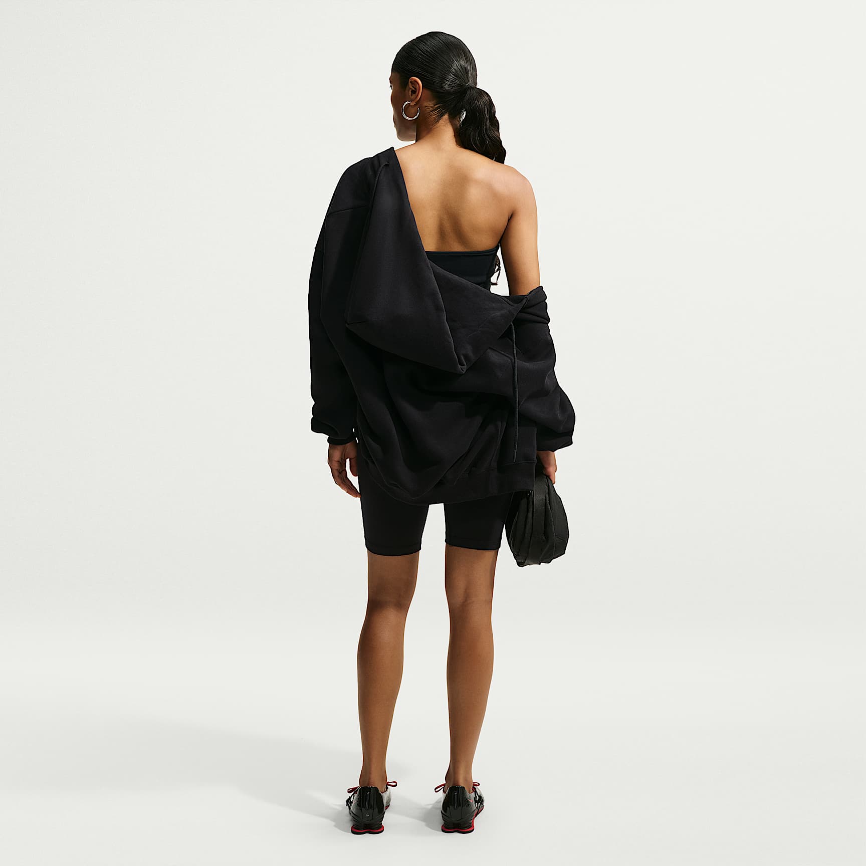 Nike Studio Fleece mittleres Gewicht - Nike Studio Fleece mittelschwere Oversize-Kapuzenjacke (Damen)