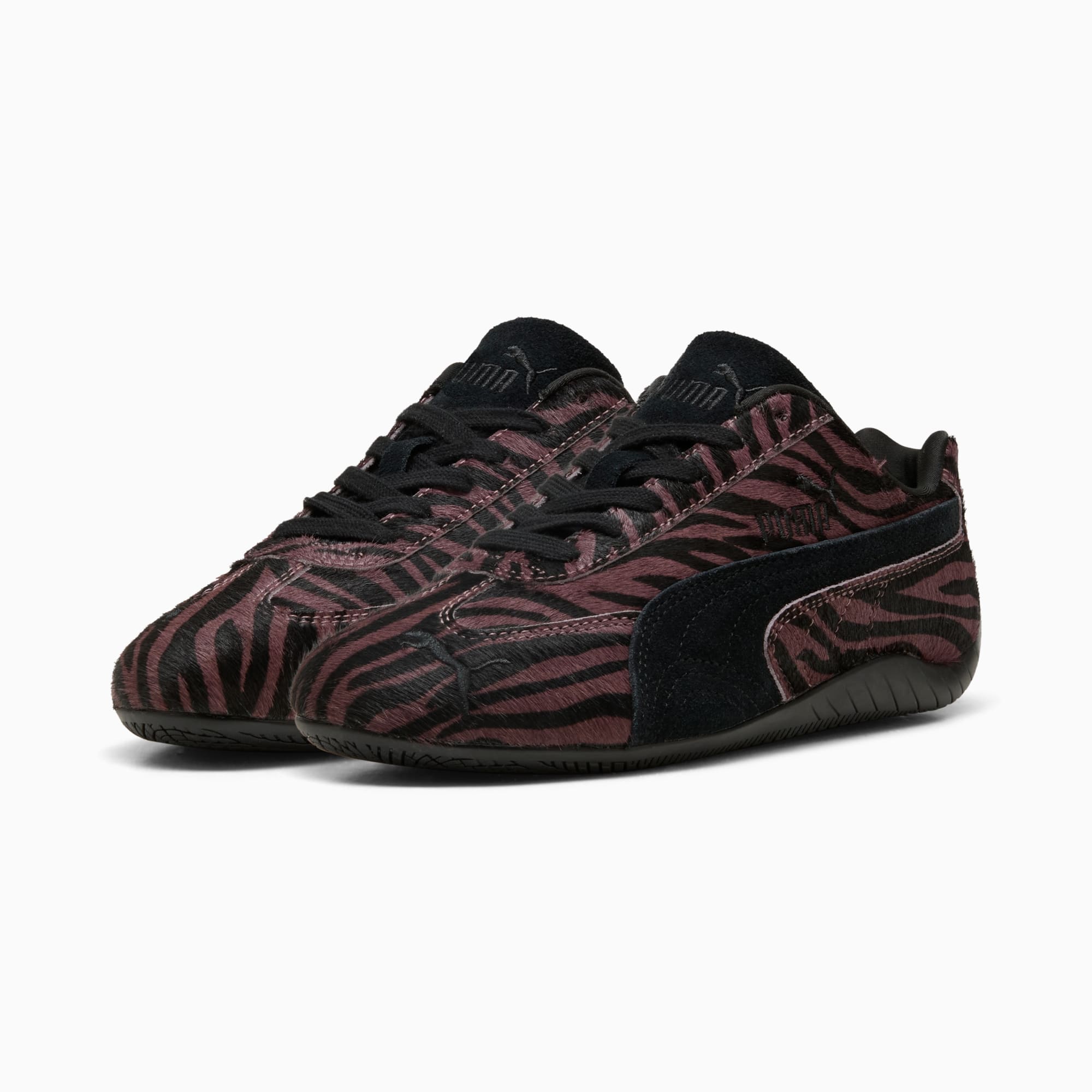 Speedcat Tiger-Print Sneakers Damen - Rich Cocoa-PUMA Black
