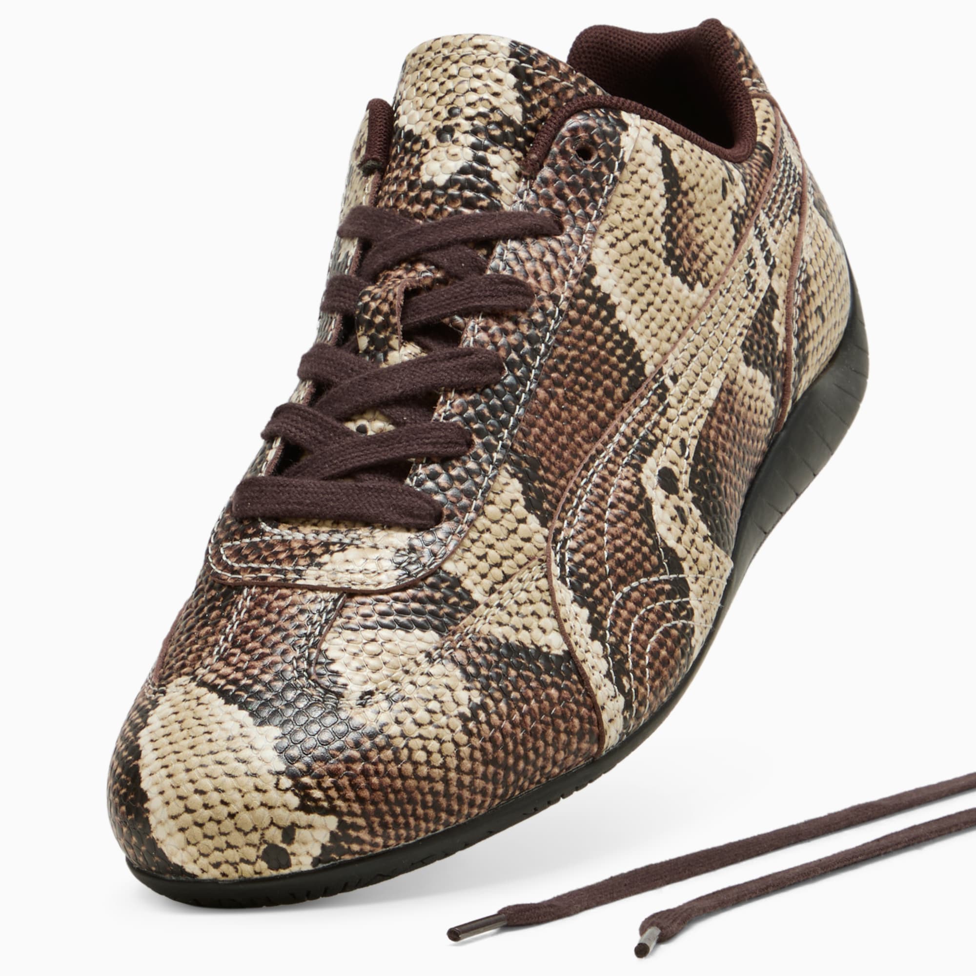 Speedcat Snake Print Sneakers Unisex - Bitter Chocolate-Toasted Almond