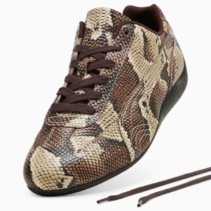 Speedcat Snake Print Sneakers Unisex - Bitter Chocolate-Toasted Almond