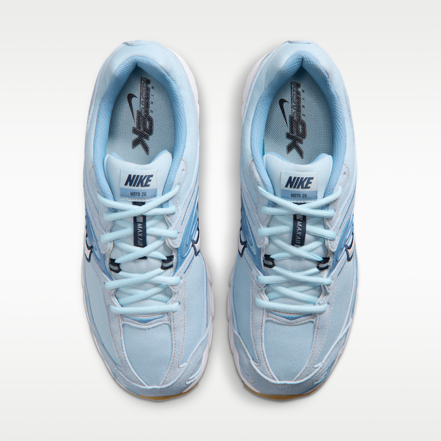 Nike Air Max Moto 2K - Light Armory Blue/Work Blue/Gum Light Brown/Λευκό - 4