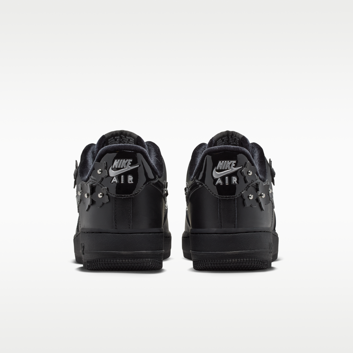 Nike Air Force 1 '07 "Florette" - Μαύρο/Off Noir/Metallic Silver/Μαύρο - 6