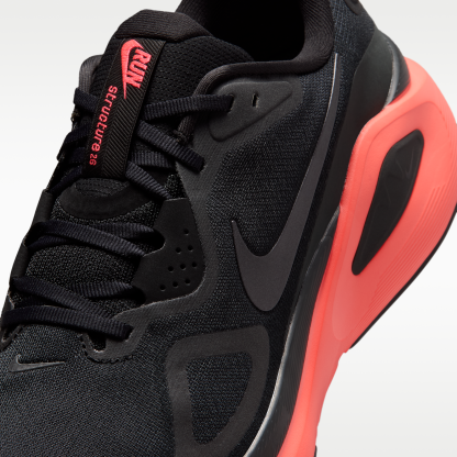 Nike Structure 26 - Μαύρο/Bright Crimson/Dark Smoke Grey/Metallic Dark Grey - 7