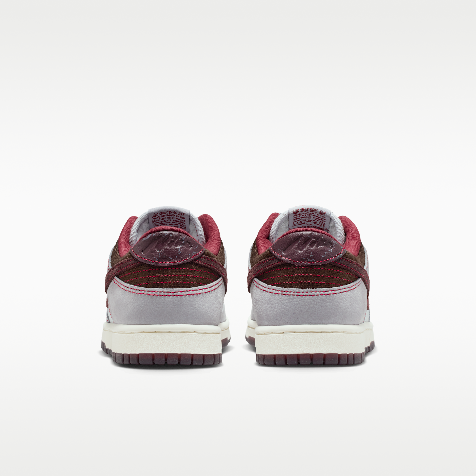 Nike Dunk Low Retro - Pure Platinum/Wolf Grey/Team Red/Burgundy Crush - 6