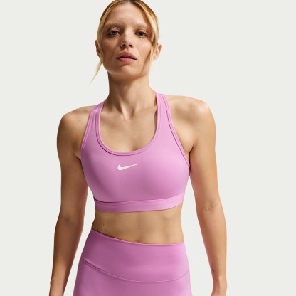 Nike Swoosh - Nike Swoosh gepolsterter Sport-BH mit mittlerem Halt