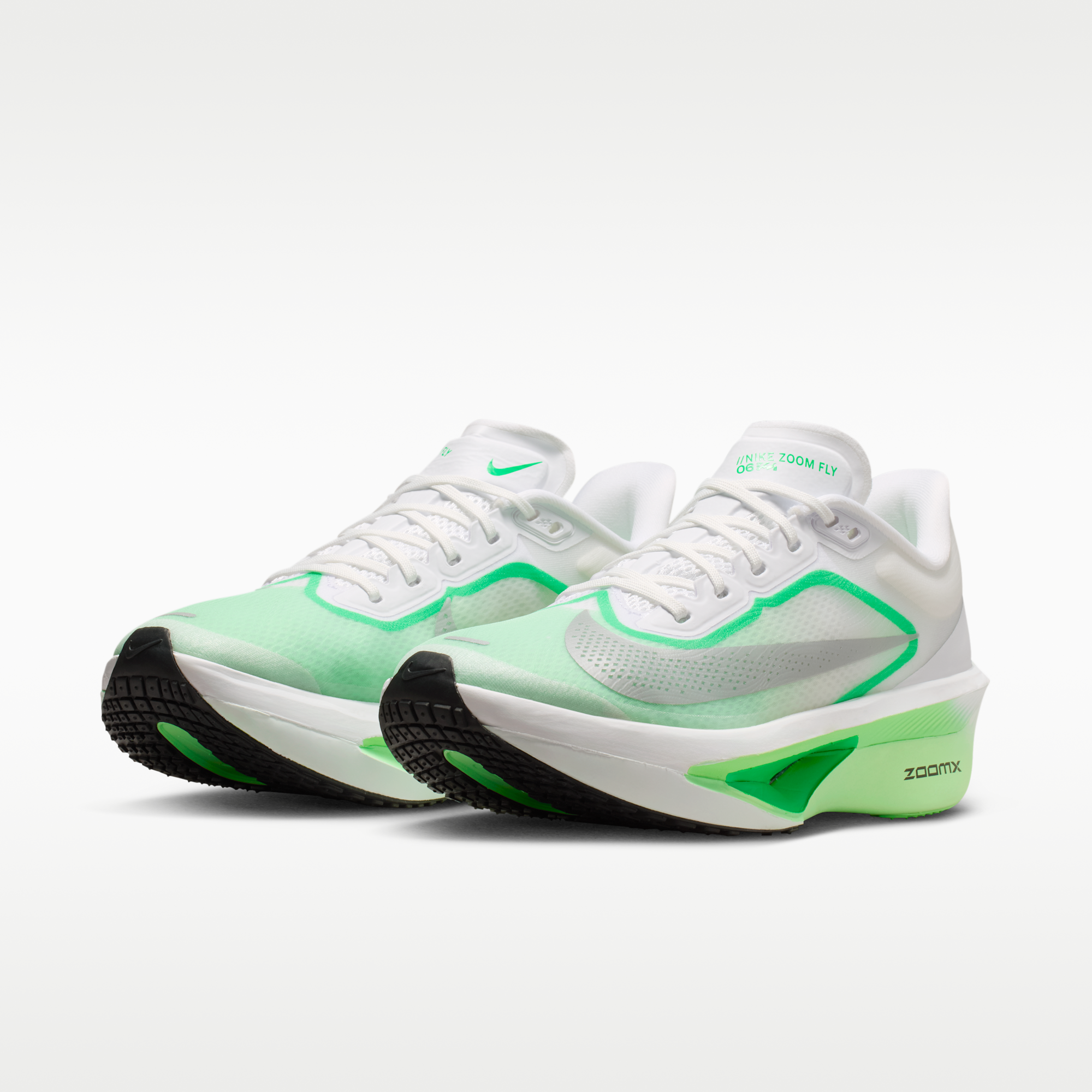 Nike Zoom Fly 6 - Λευκό/Illusion Green/Green Spark/Metallic Silver - 5