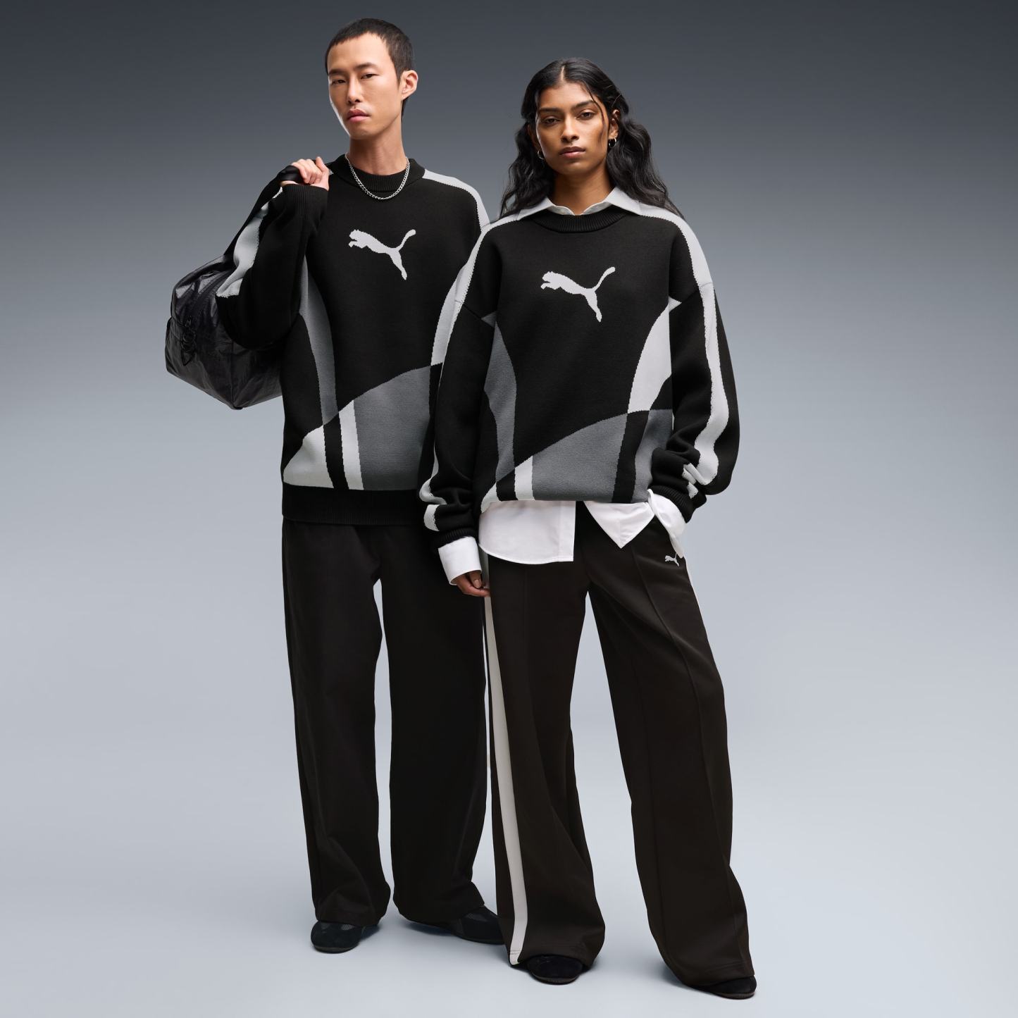 T7 Relaxed Strickpullover Unisex - PUMA Black