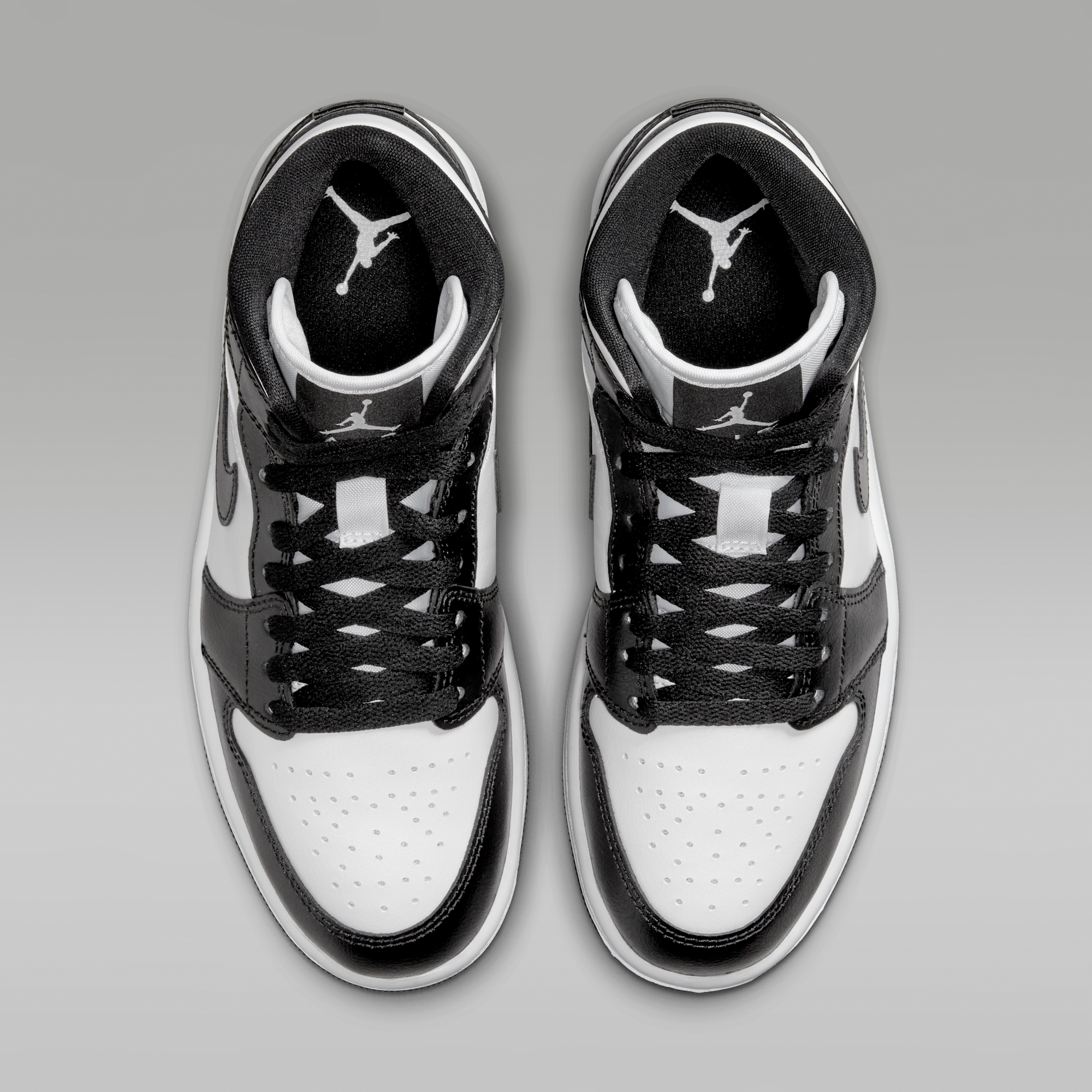 Air Jordan 1 Mid - Λευκό/Λευκό/Μαύρο - 4