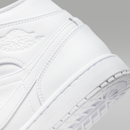 Air Jordan 1 Mid - Λευκό/Λευκό/Λευκό - 8