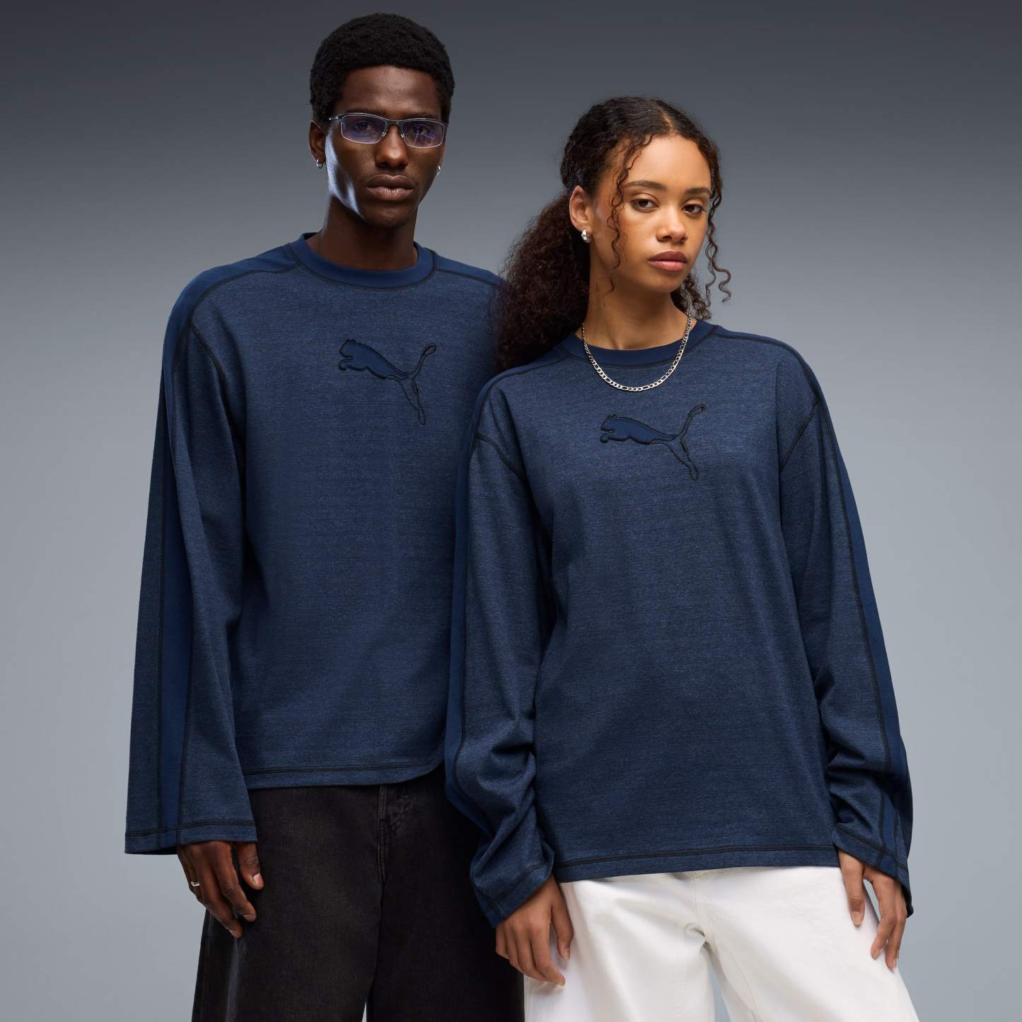 T7 Langarmshirt Unisex - Persian Blue Heather
